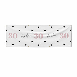 Personalised Womens Birthday Name and Age Banner