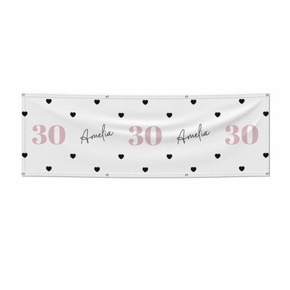 Personalised Womens Birthday Name and Age 6x2 Banner