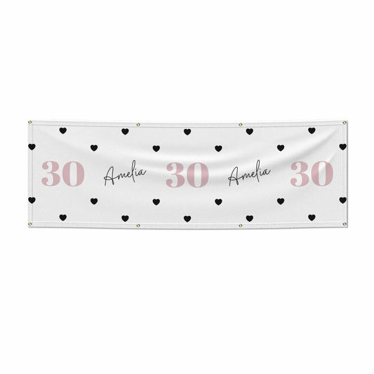 Personalised Womens Birthday Name and Age 6x2 Banner