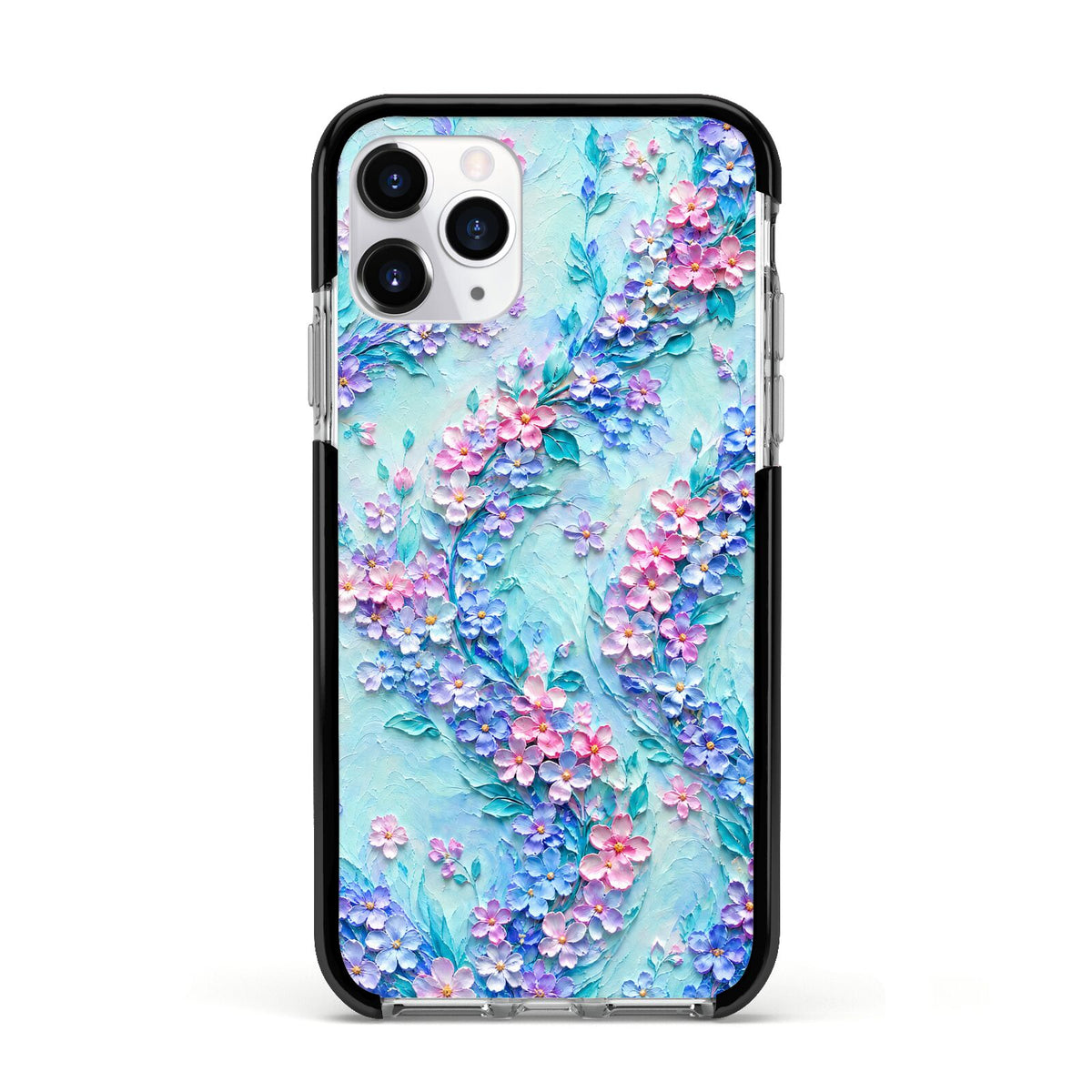 Petal Confetti Apple iPhone 11 Pro in Silver with Black Impact Case
