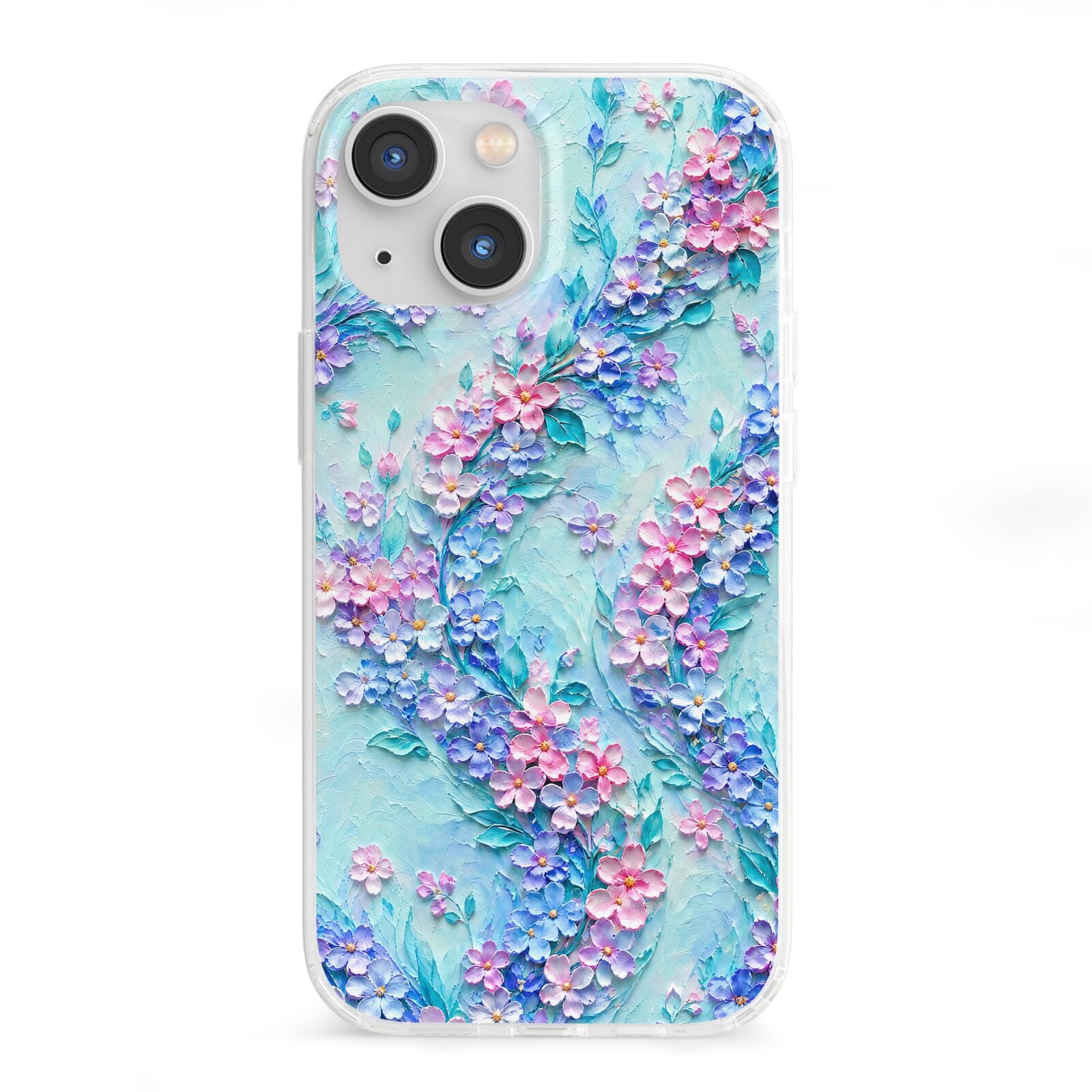 Petal Confetti iPhone 13 Mini Clear Bumper Case
