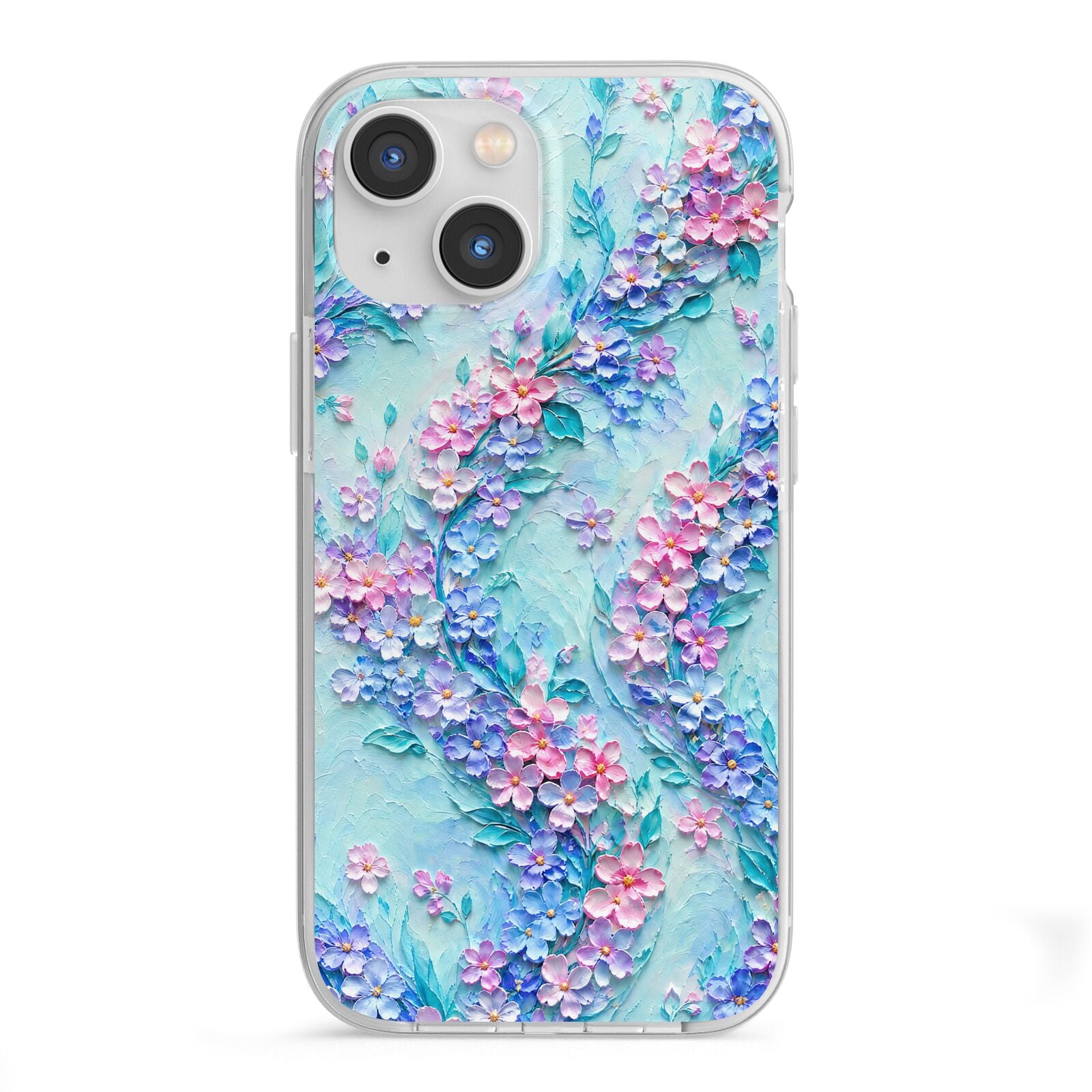 Petal Confetti iPhone 13 Mini TPU Impact Case with White Edges