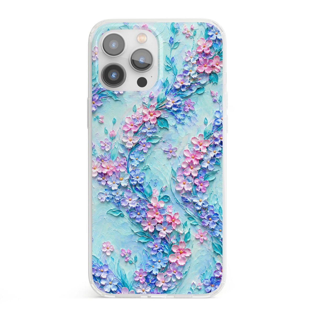 Petal Confetti iPhone 13 Pro Max Clear Bumper Case