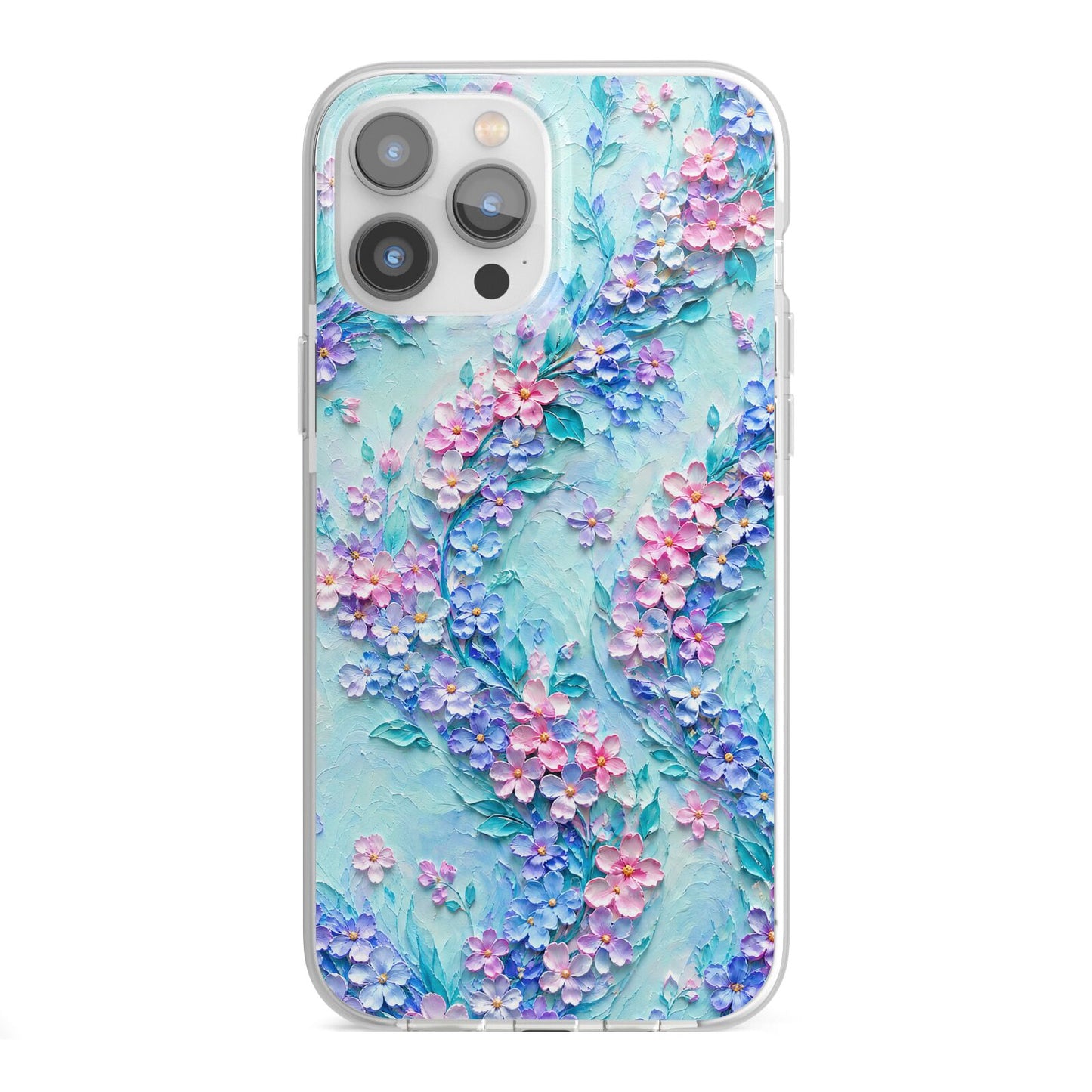Petal Confetti iPhone 13 Pro Max TPU Impact Case with White Edges