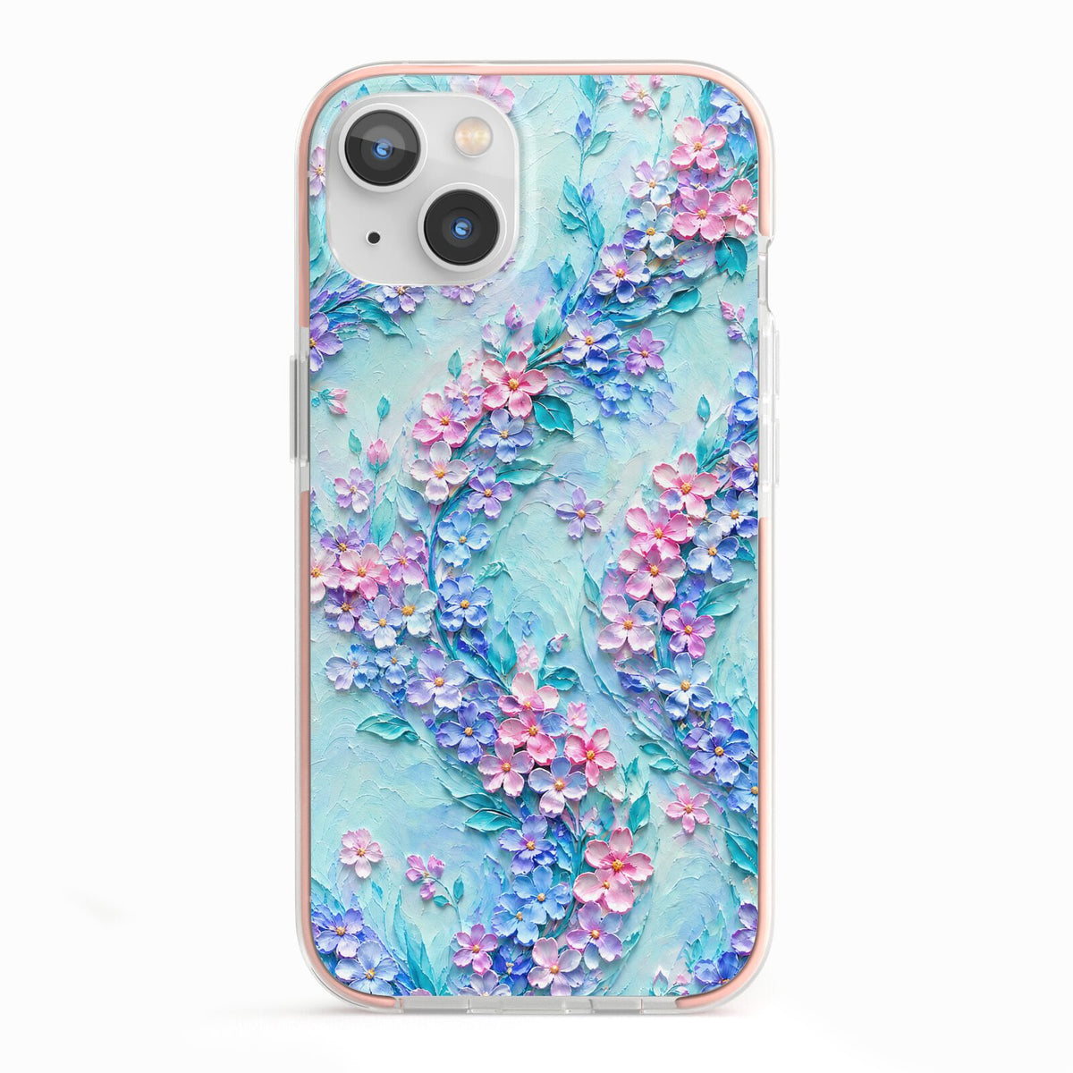 Petal Confetti iPhone 13 TPU Impact Case with Pink Edges