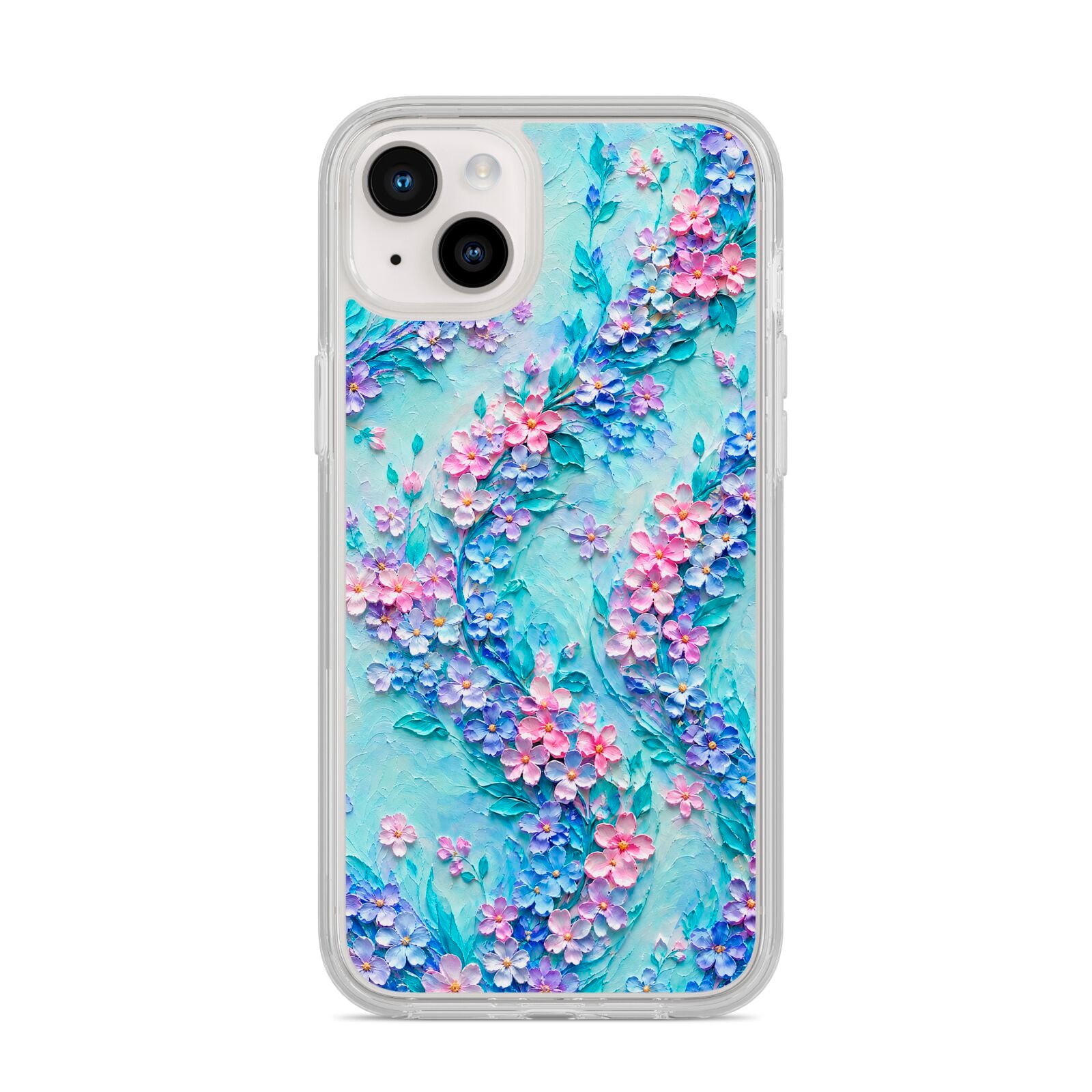Petal Confetti iPhone 14 Plus Clear Tough Case Starlight