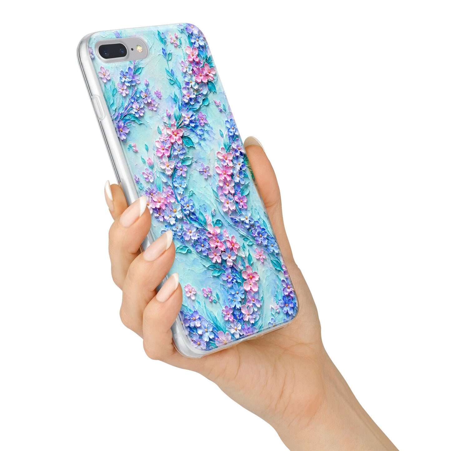 Petal Confetti iPhone 7 Plus Bumper Case on Silver iPhone Alternative Image