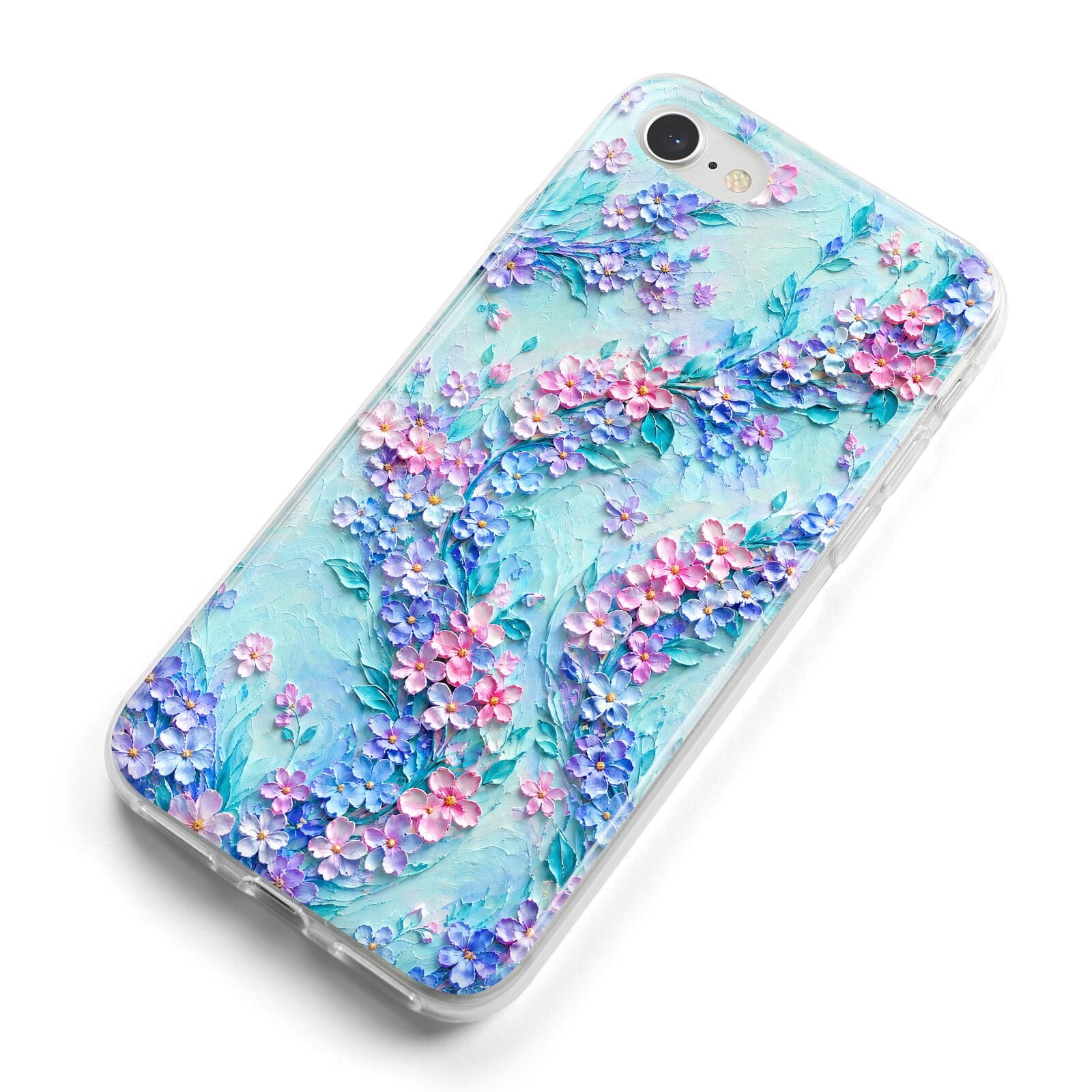 Petal Confetti iPhone 8 Bumper Case on Silver iPhone Alternative Image