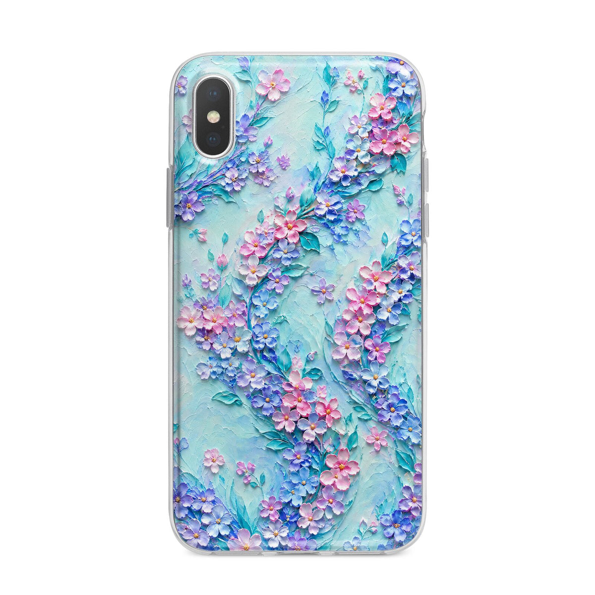 Petal Confetti iPhone X Bumper Case on Silver iPhone Alternative Image 1