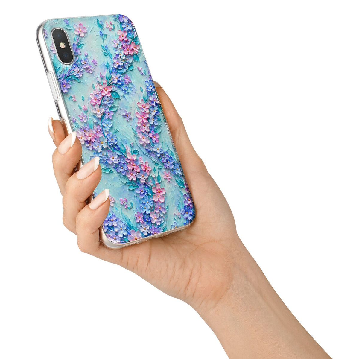 Petal Confetti iPhone X Bumper Case on Silver iPhone Alternative Image 2
