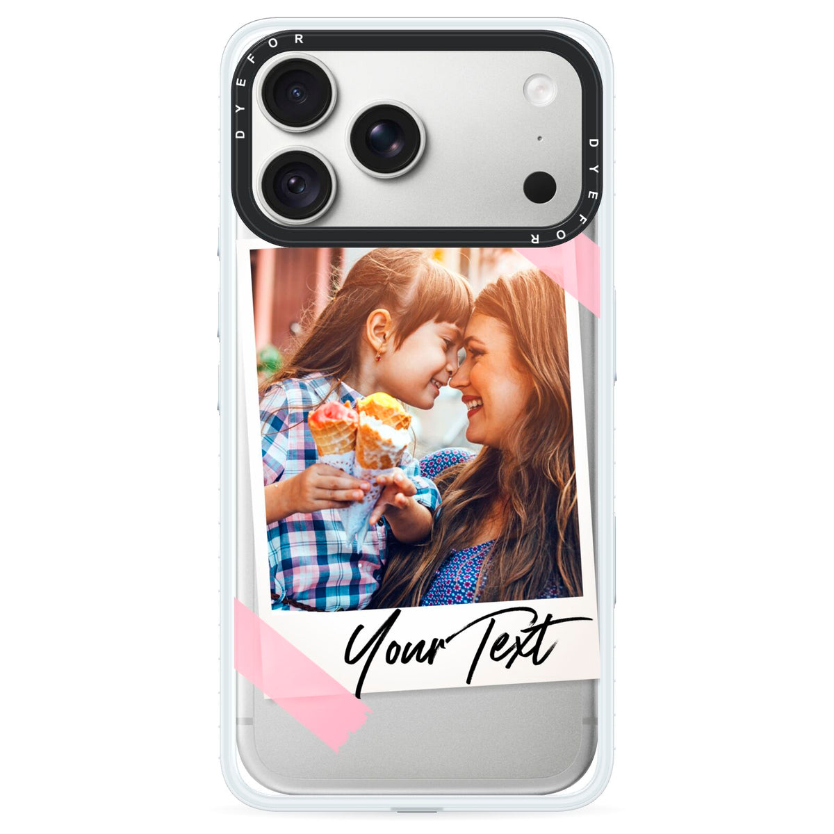 Photo Frame iPhone 18 Pro Max Black Impact Pre order Case on Silver phone