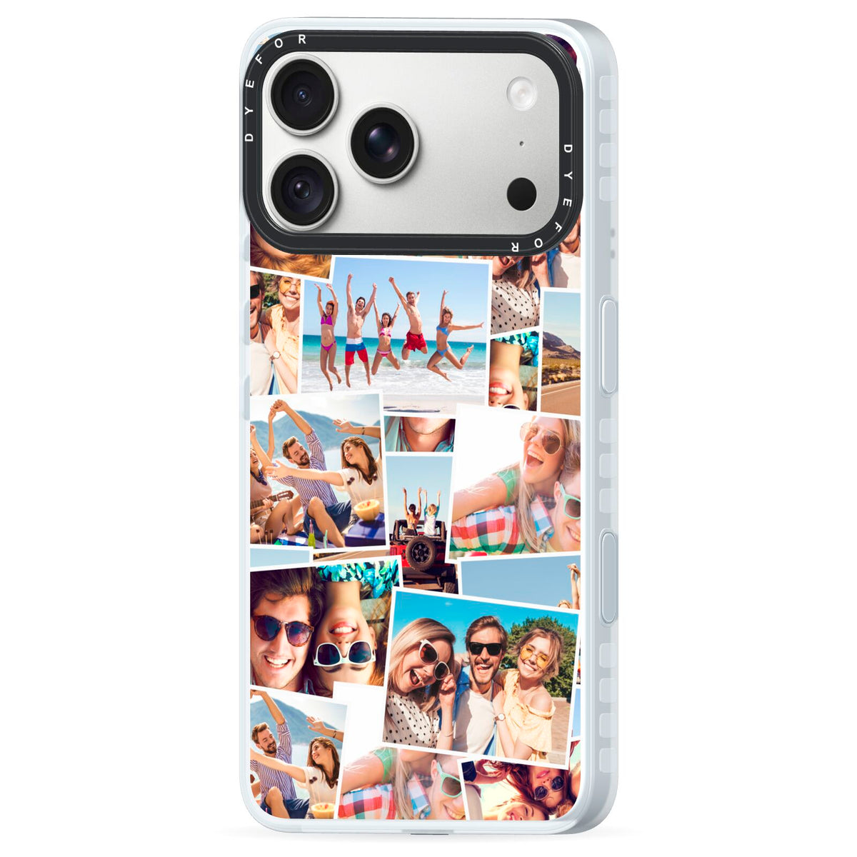 Photo Montage iPhone 18 Pro Black Impact Pre order Case Side Angle on Silver phone
