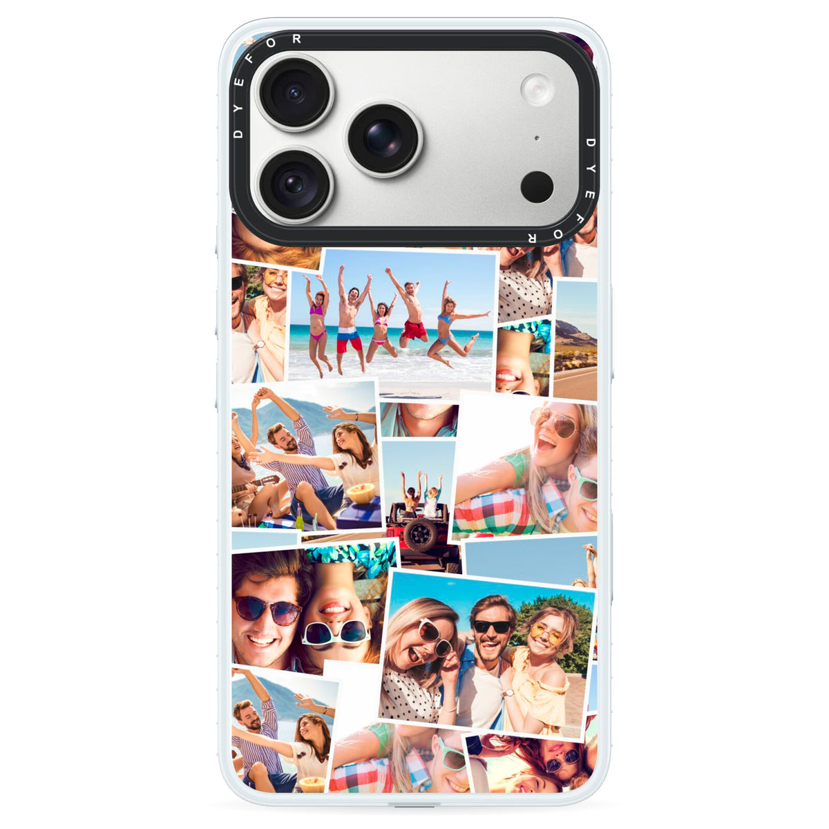 Photo Montage iPhone 18 Pro Black Impact Pre order Case on Silver phone