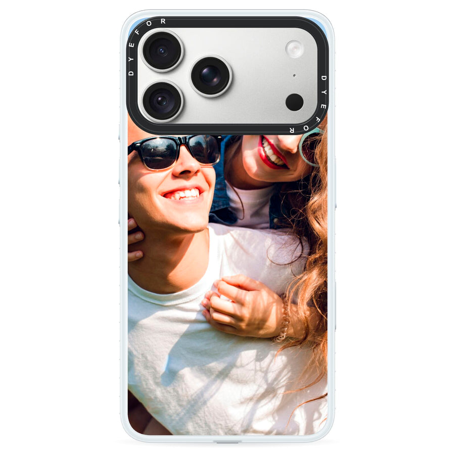 Photo iPhone 18 Pro Max Black Impact Pre order Case on Silver phone