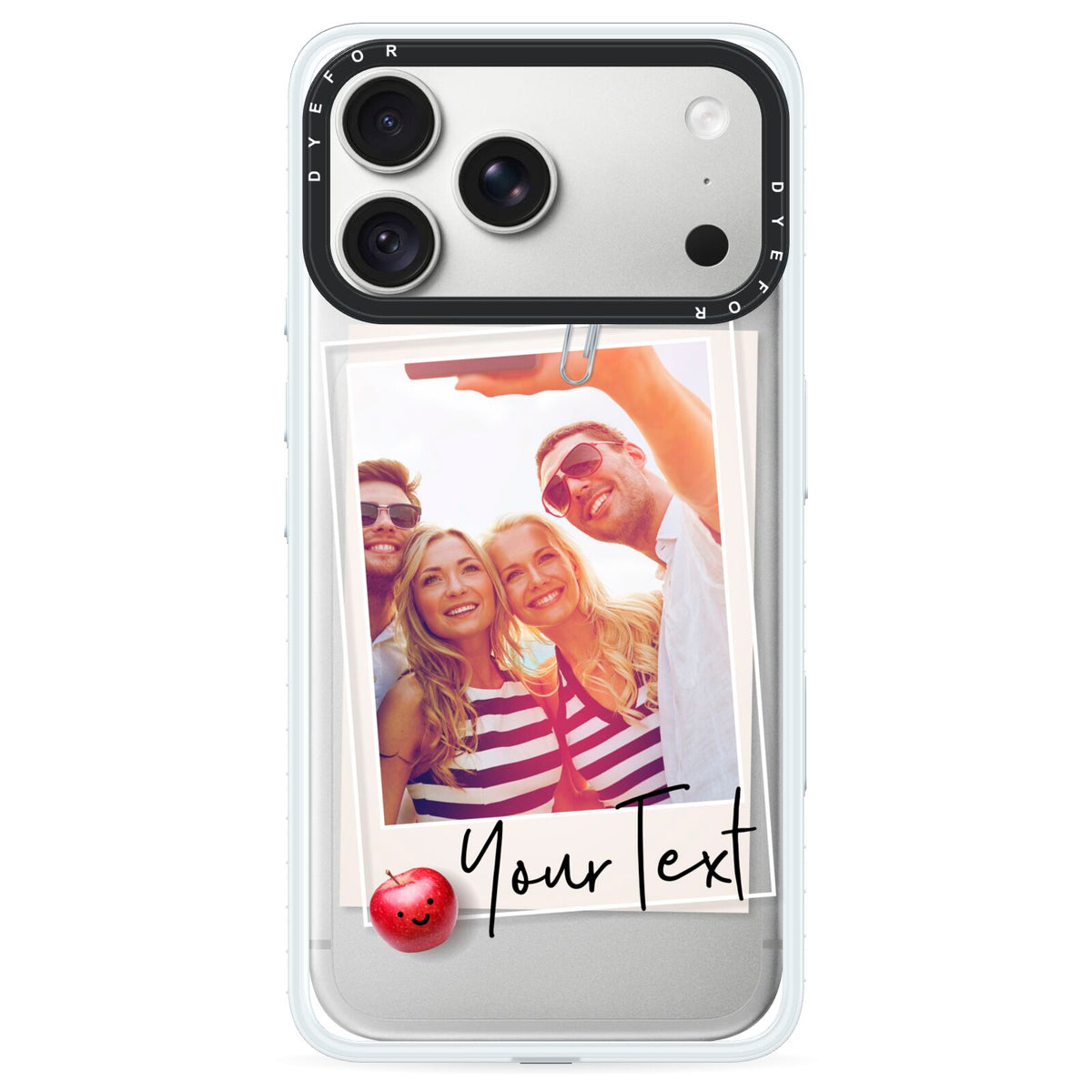 Photograph and Name iPhone 18 Pro Max Black Impact Pre order Case on Silver phone