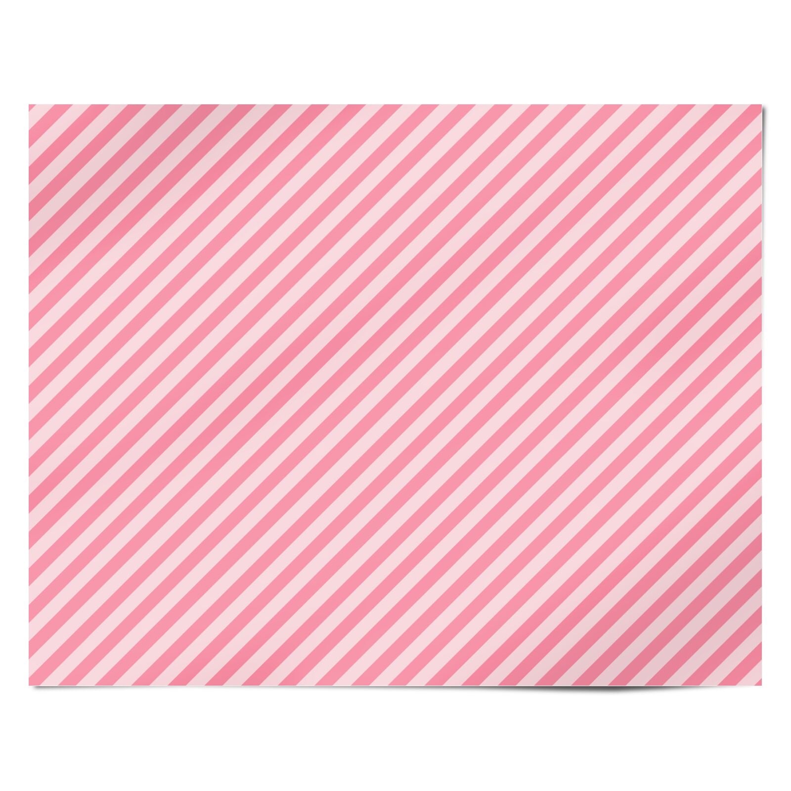 Pink Candy Stripe Personalised Wrapping Paper Alternative