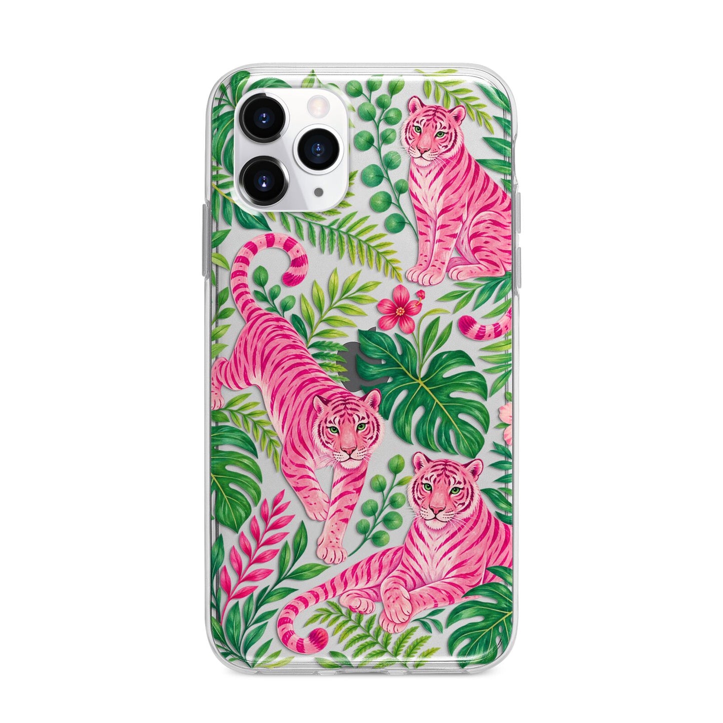 Pink Canopy Apple iPhone 11 Pro Max in Silver with Bumper Case