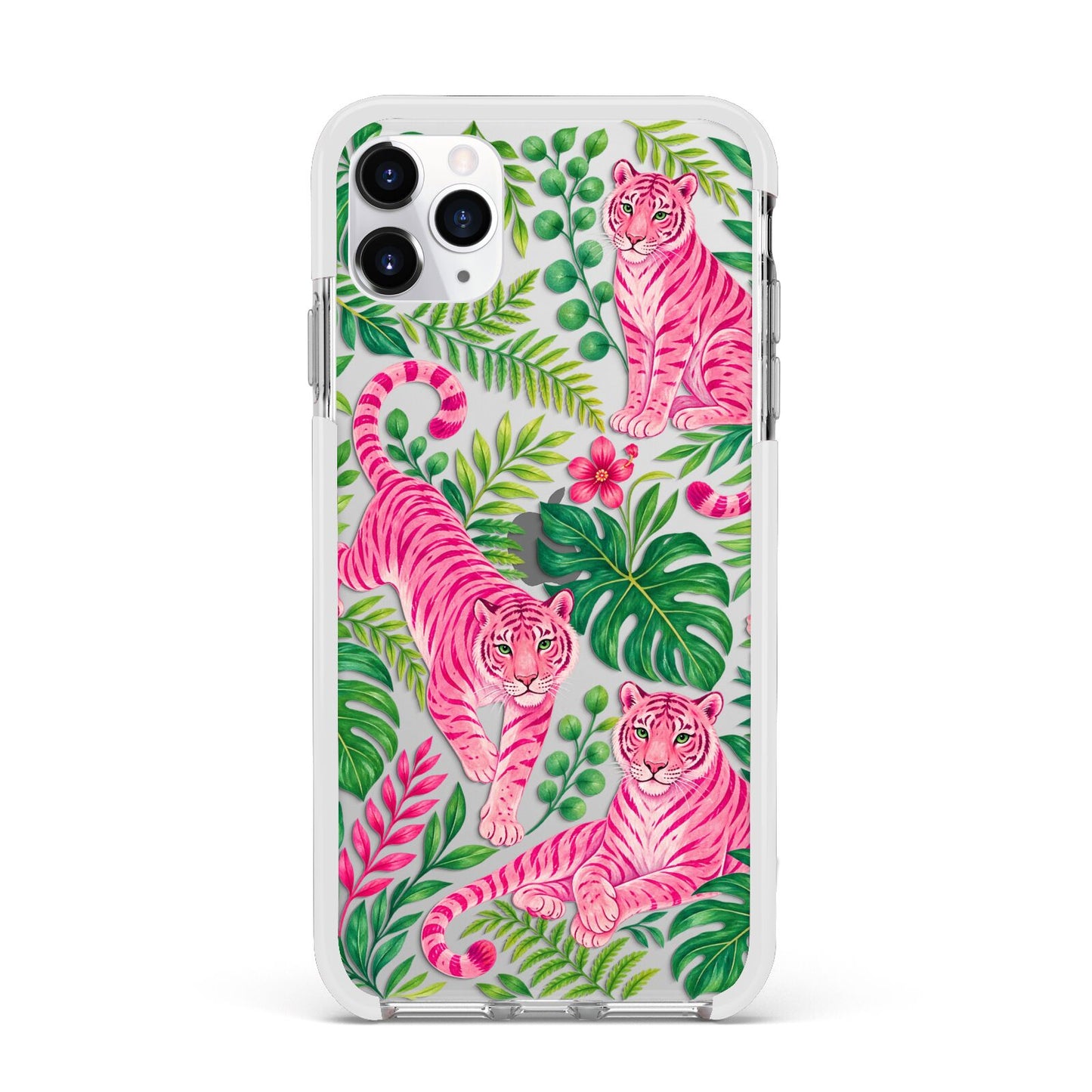 Pink Canopy Apple iPhone 11 Pro Max in Silver with White Impact Case
