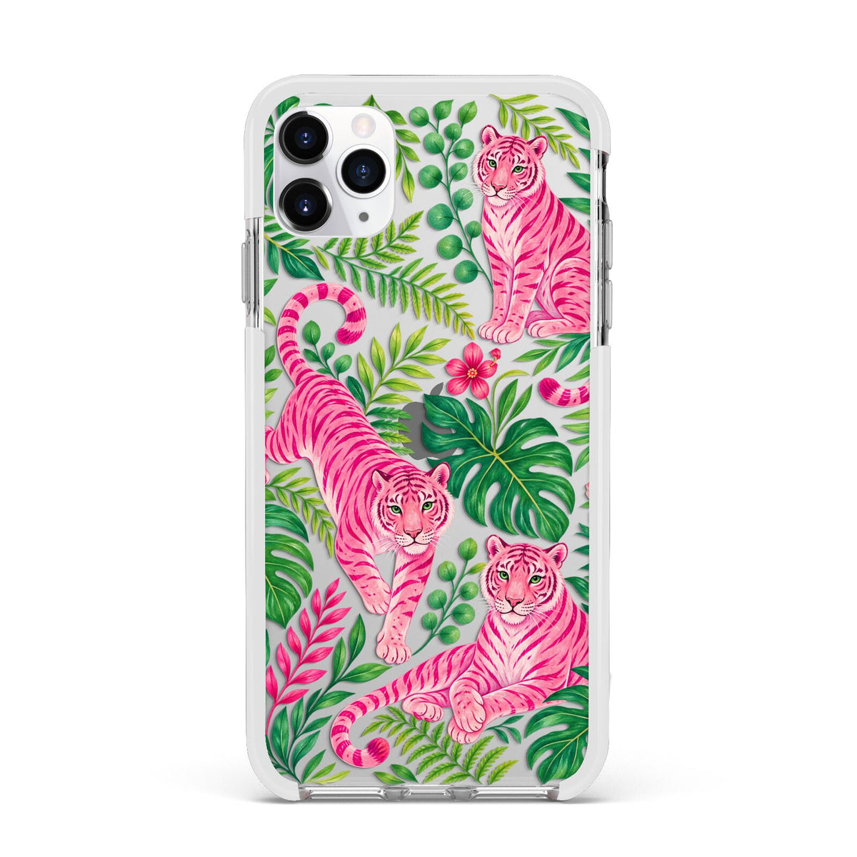 Pink Canopy Apple iPhone 11 Pro Max in Silver with White Impact Case