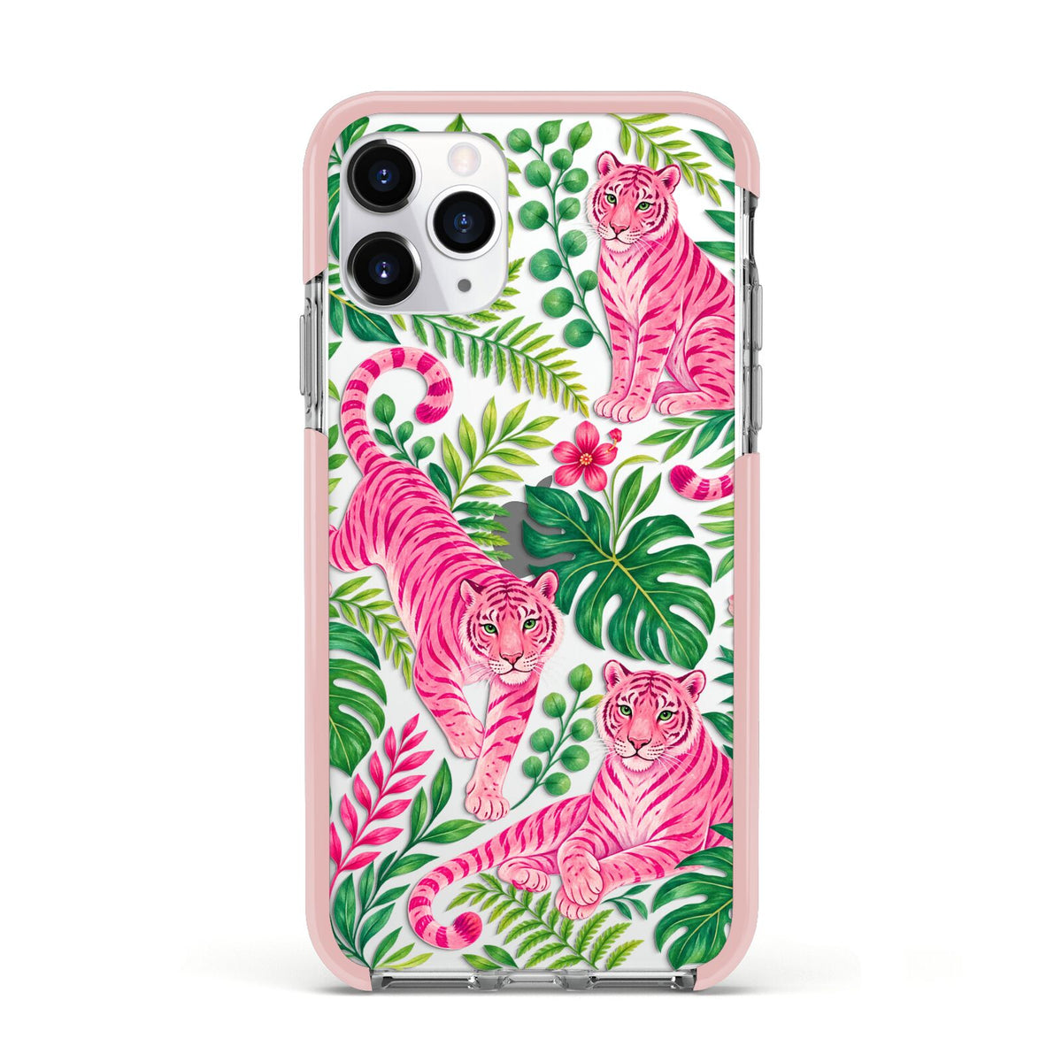 Pink Canopy Apple iPhone 11 Pro in Silver with Pink Impact Case