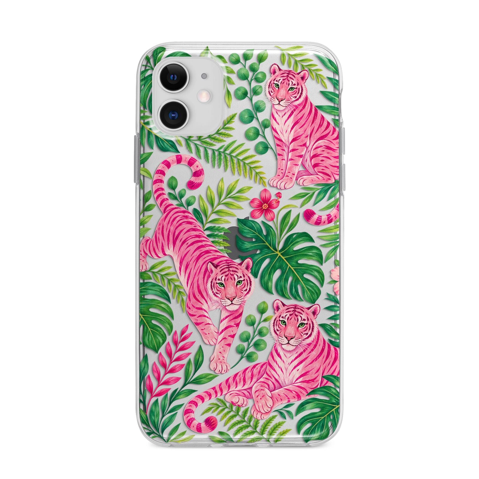 Pink Canopy Apple iPhone 11 in White with Bumper Case