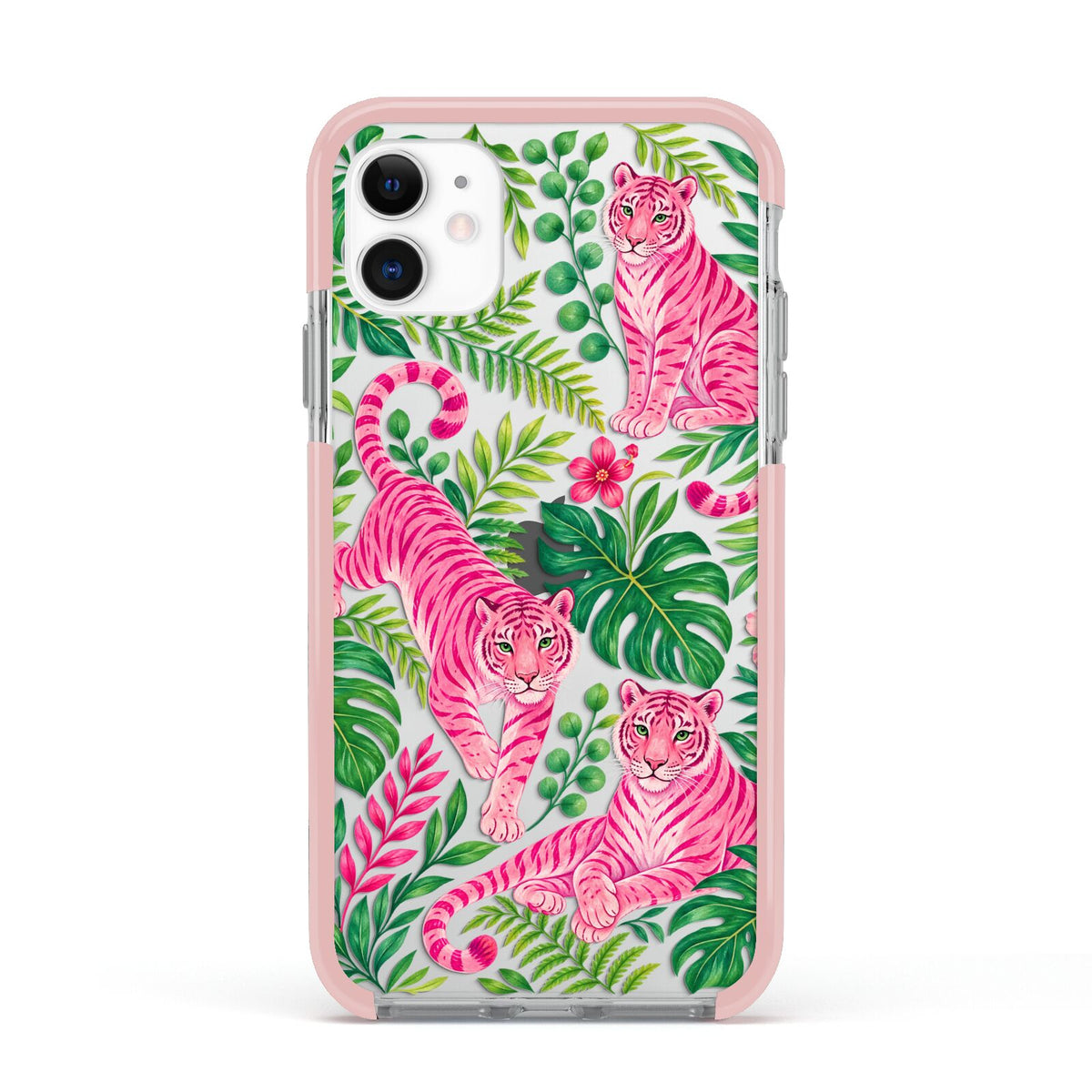 Pink Canopy Apple iPhone 11 in White with Pink Impact Case