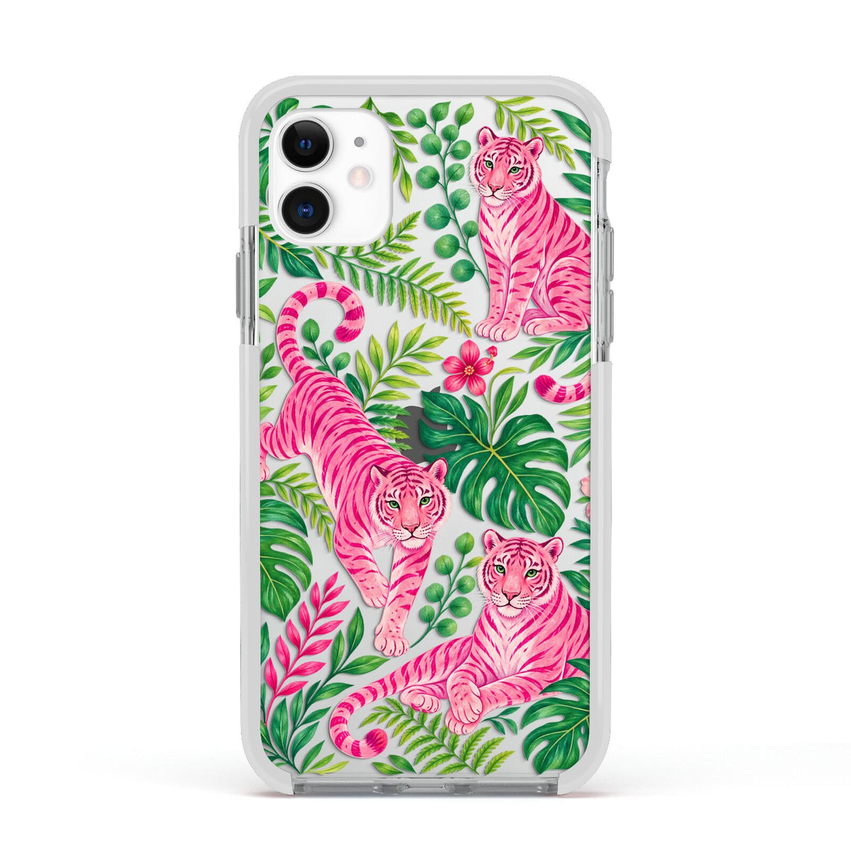 Pink Canopy Apple iPhone 11 in White with White Impact Case