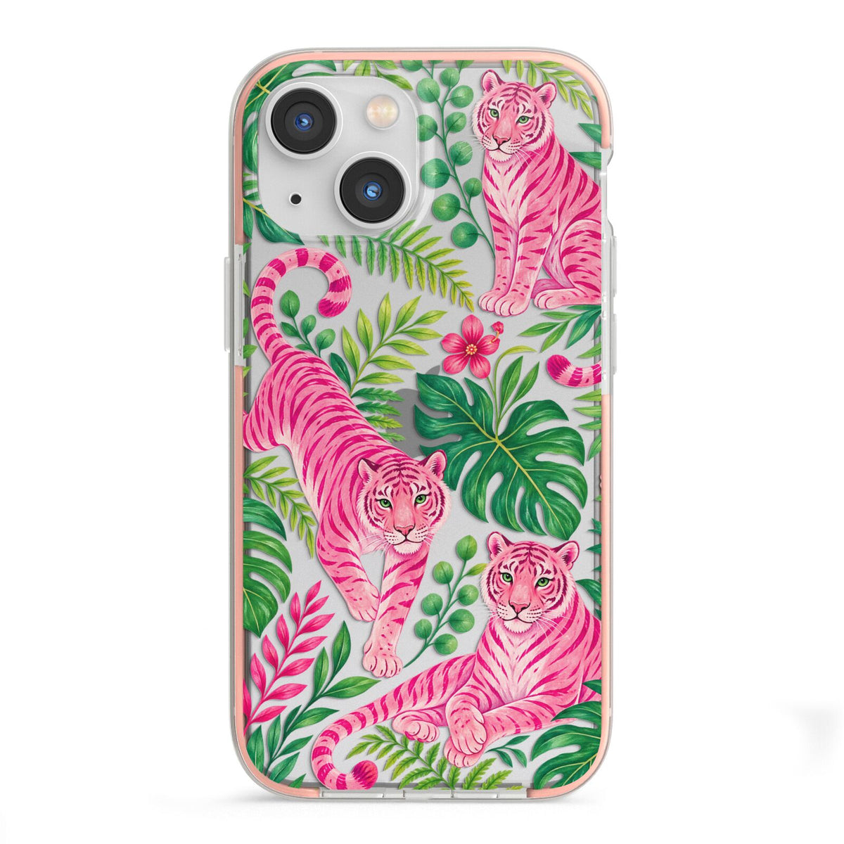 Pink Canopy iPhone 13 Mini TPU Impact Case with Pink Edges