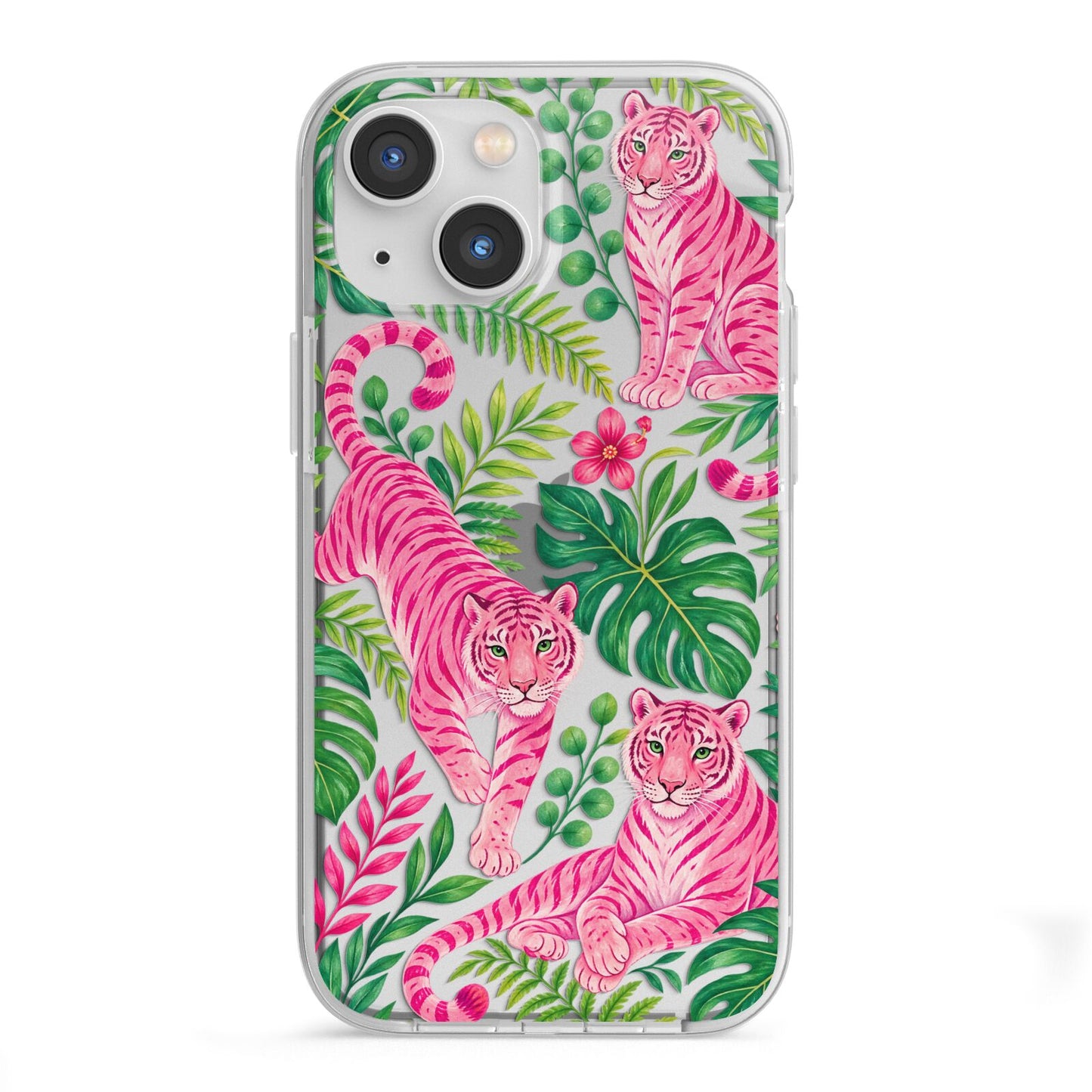 Pink Canopy iPhone 13 Mini TPU Impact Case with White Edges