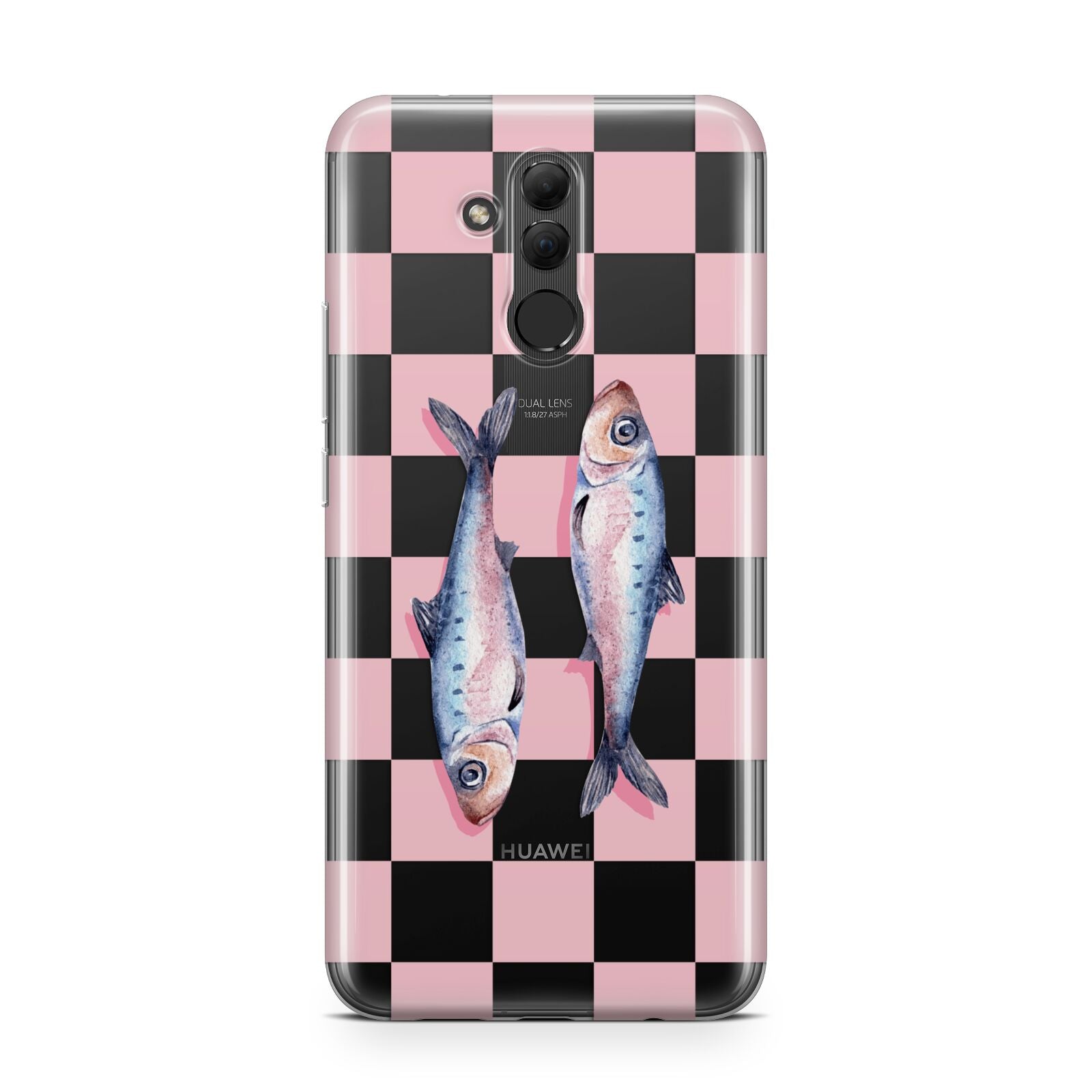 Pink Checkerboard Sardines Huawei Mate 20 Lite