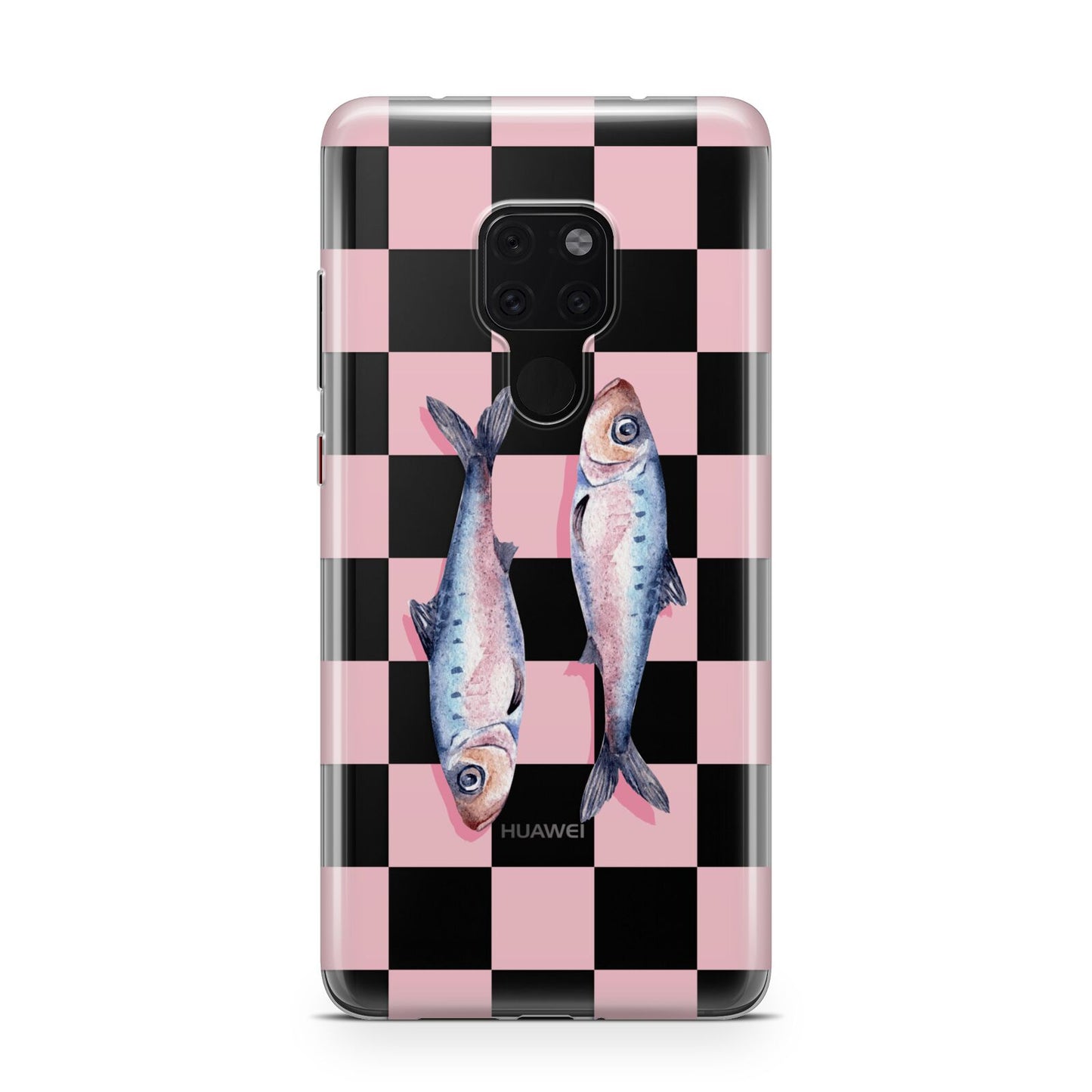 Pink Checkerboard Sardines Huawei Mate 20 Phone Case