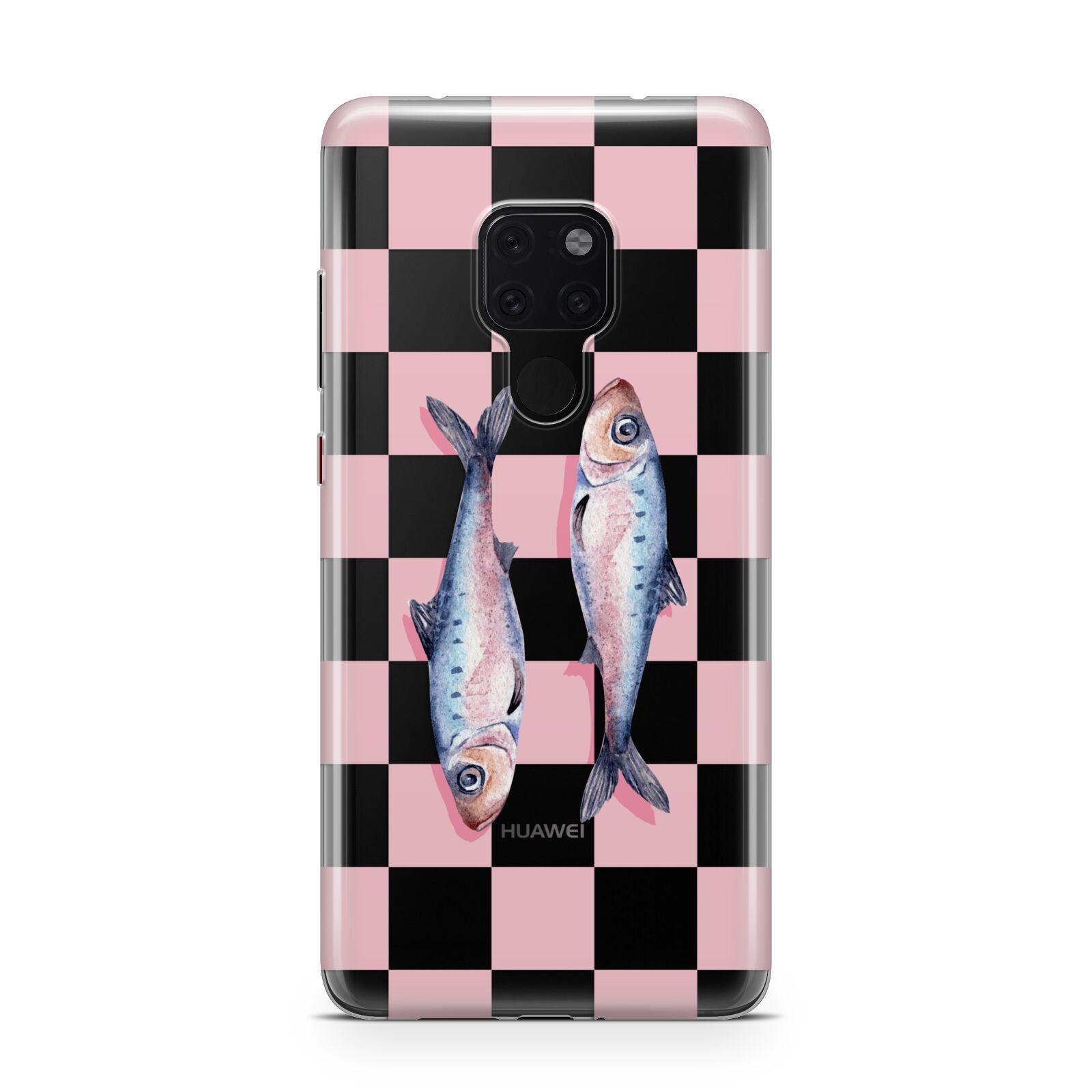 Pink Checkerboard Sardines Huawei Mate 20 Phone Case