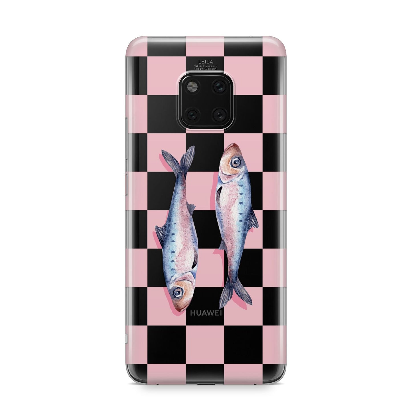 Pink Checkerboard Sardines Huawei Mate 20 Pro Phone Case