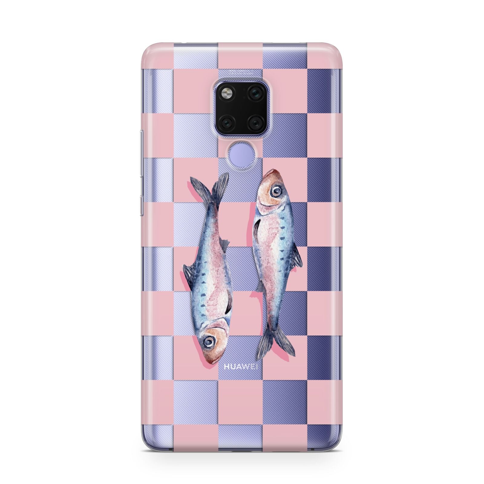 Pink Checkerboard Sardines Huawei Mate 20X Phone Case