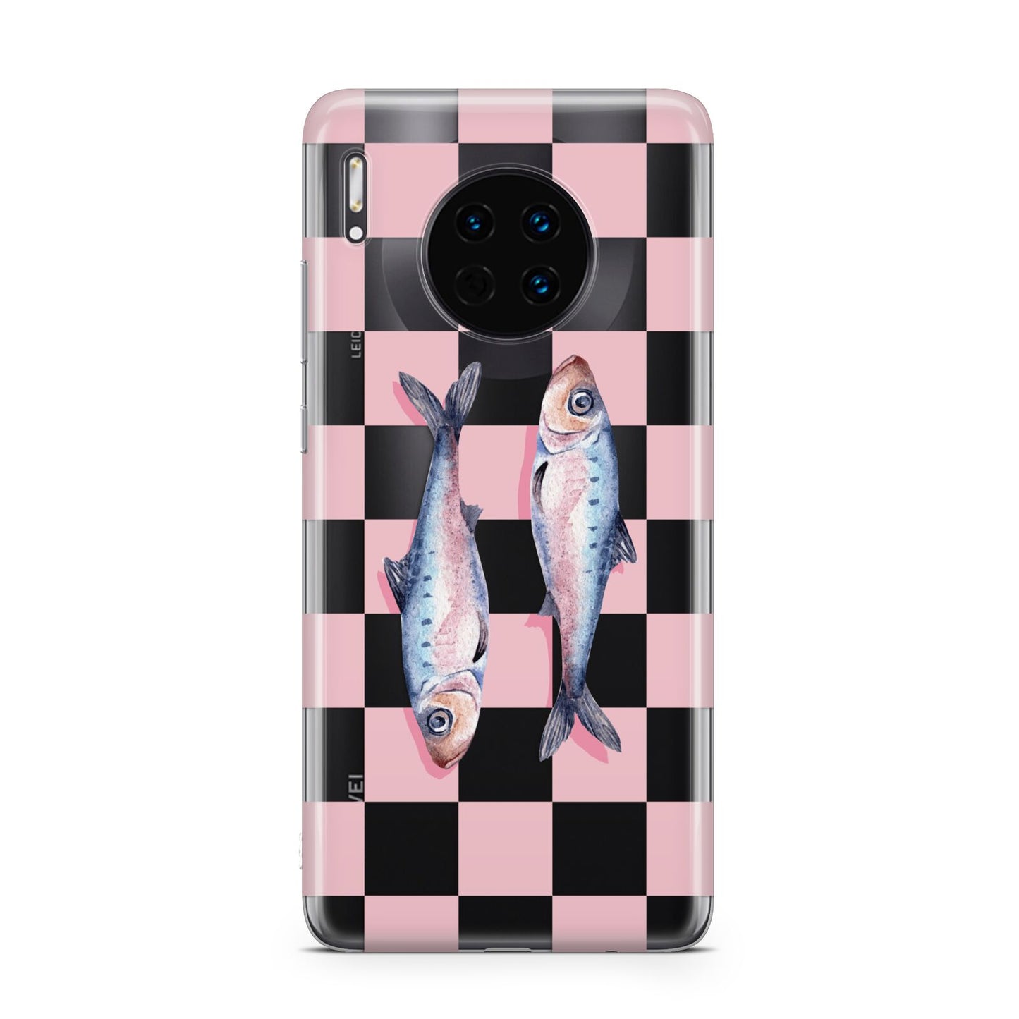 Pink Checkerboard Sardines Huawei Mate 30