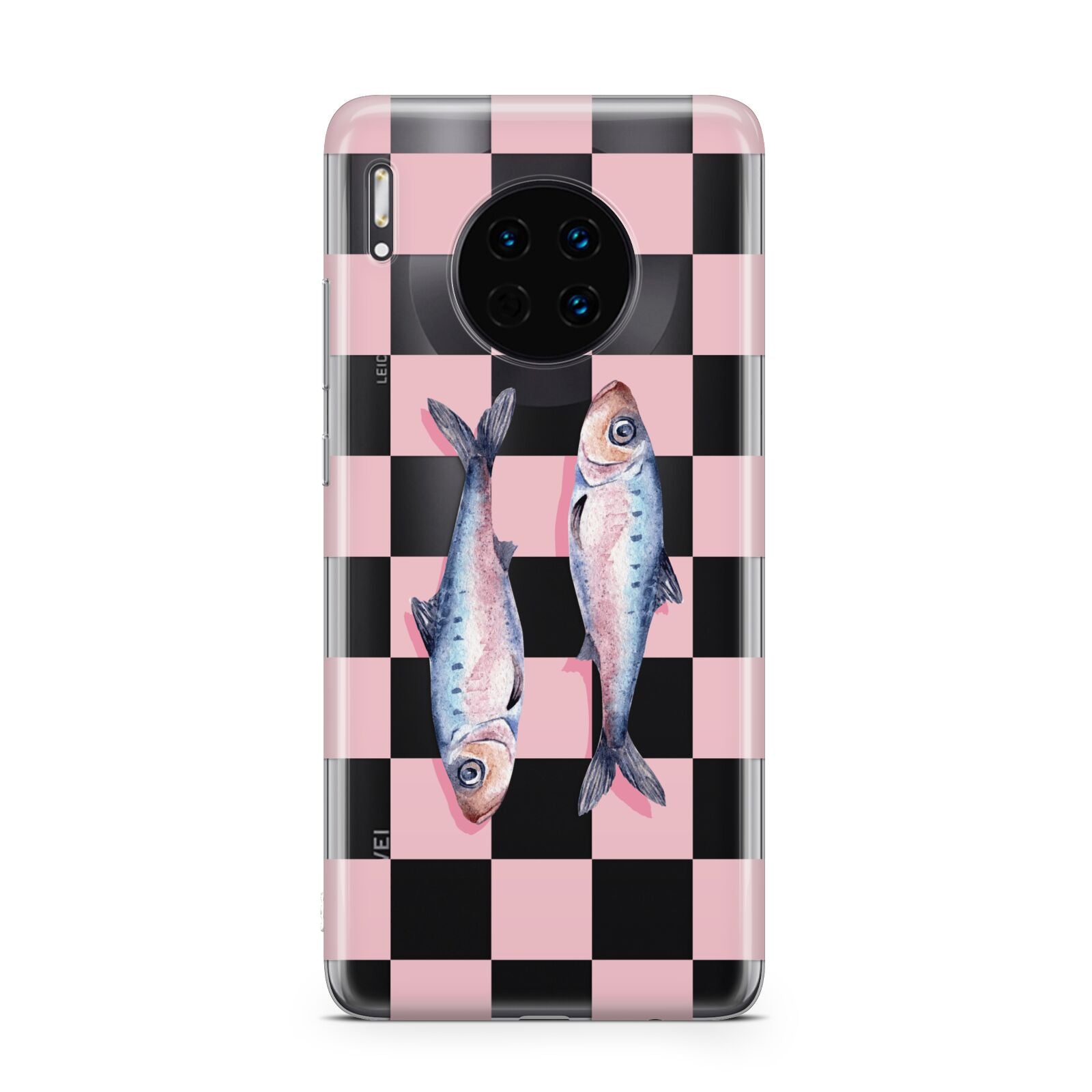 Pink Checkerboard Sardines Huawei Mate 30