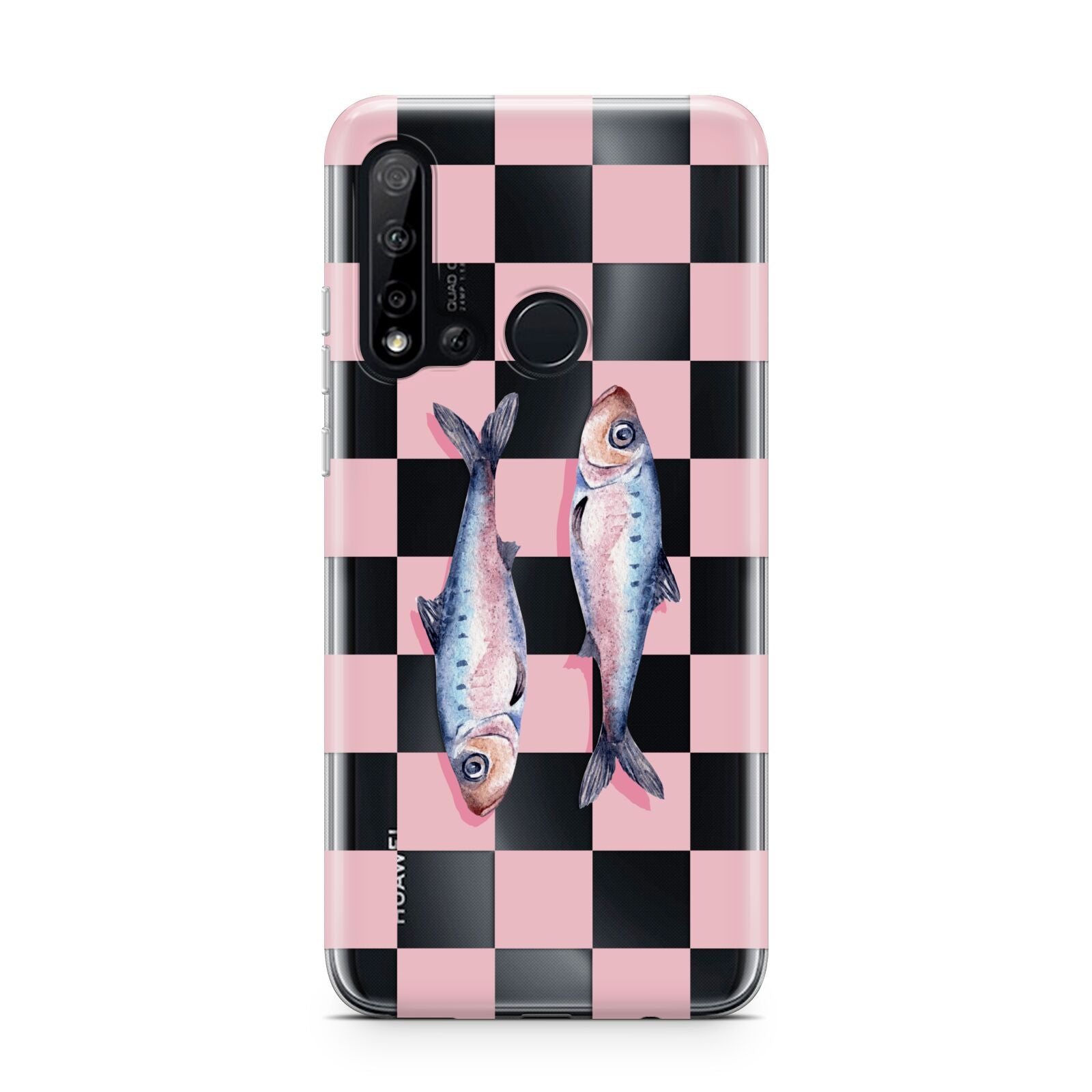 Pink Checkerboard Sardines Huawei P20 Lite 5G Phone Case