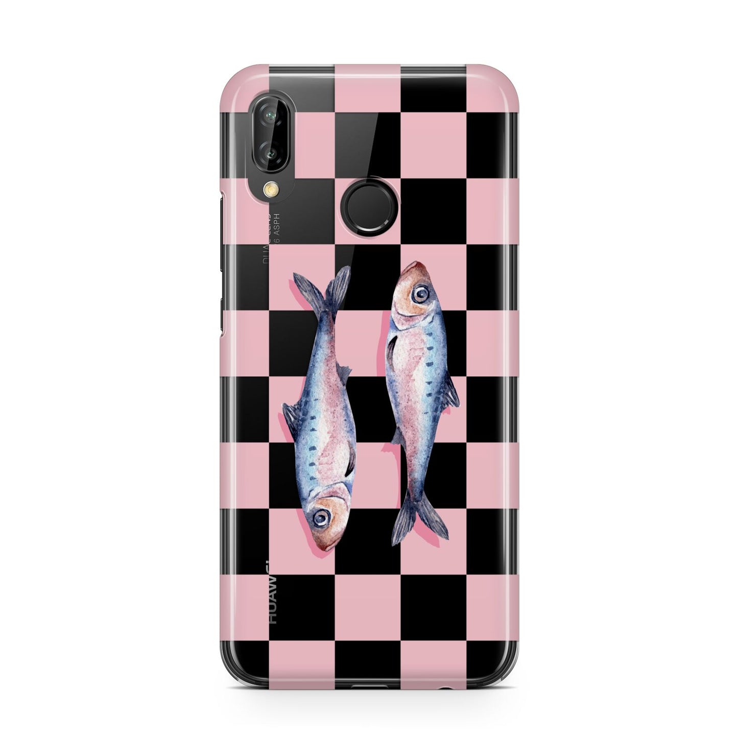 Pink Checkerboard Sardines Huawei P20 Lite Phone Case