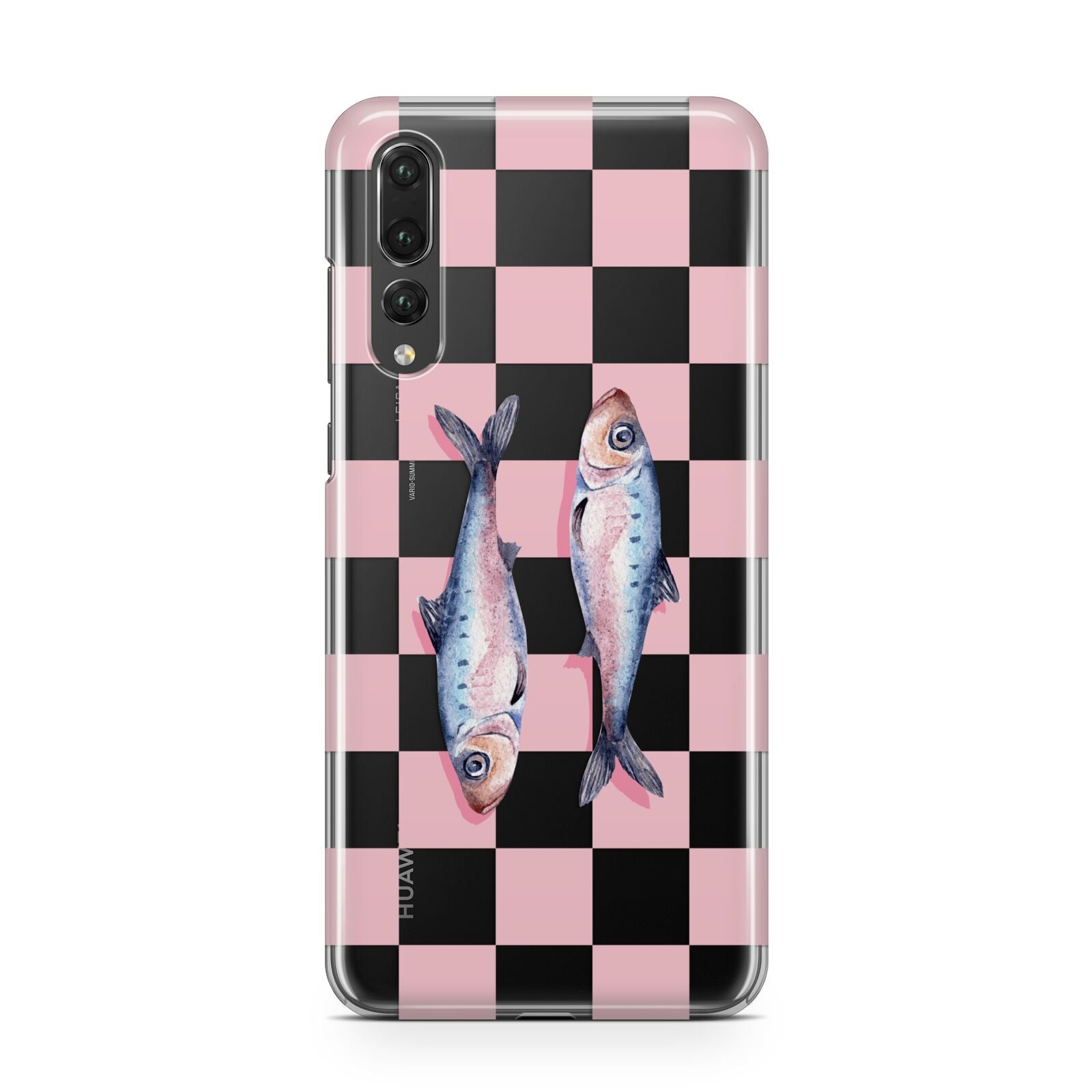 Pink Checkerboard Sardines Huawei P20 Pro Phone Case