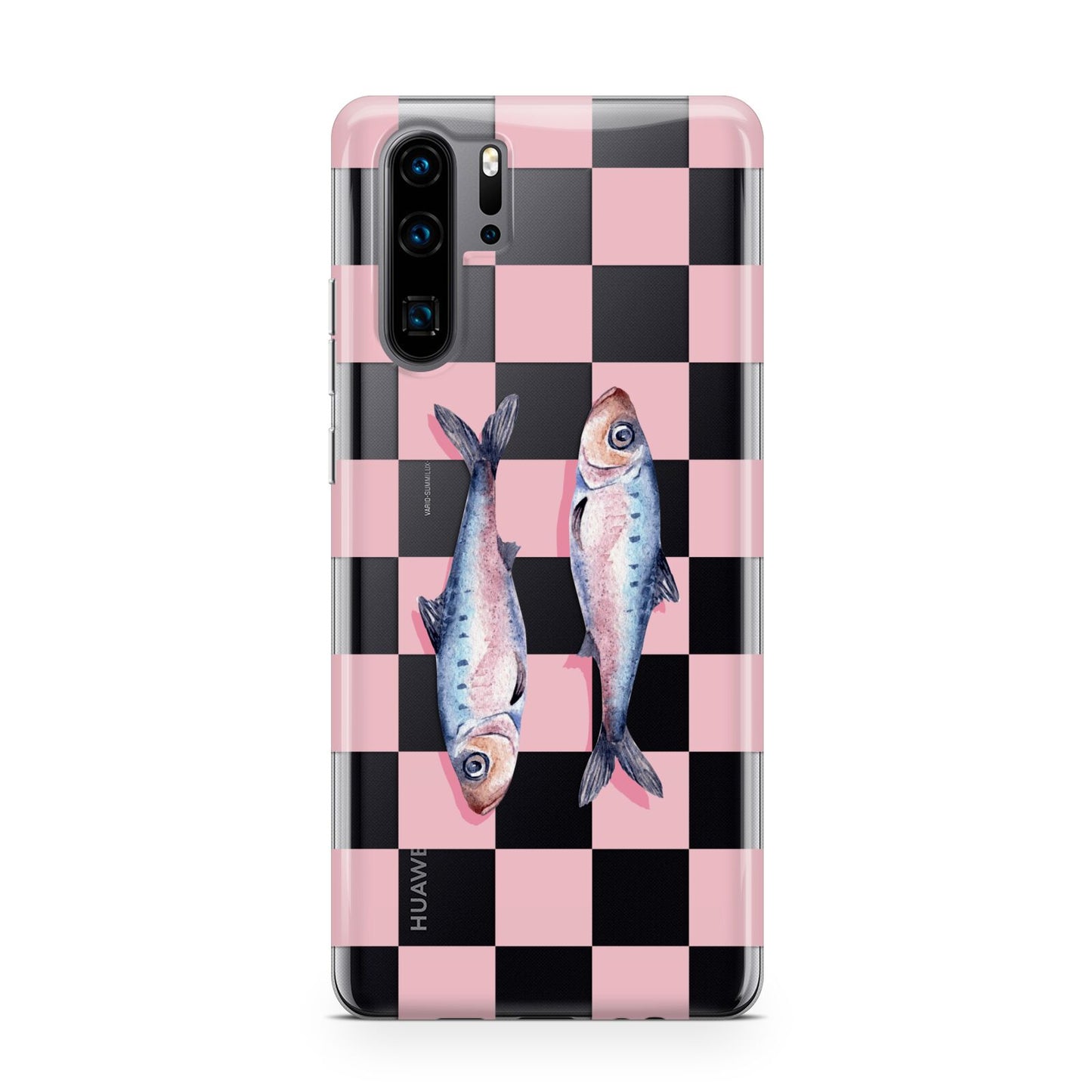 Pink Checkerboard Sardines Huawei P30 Pro Phone Case