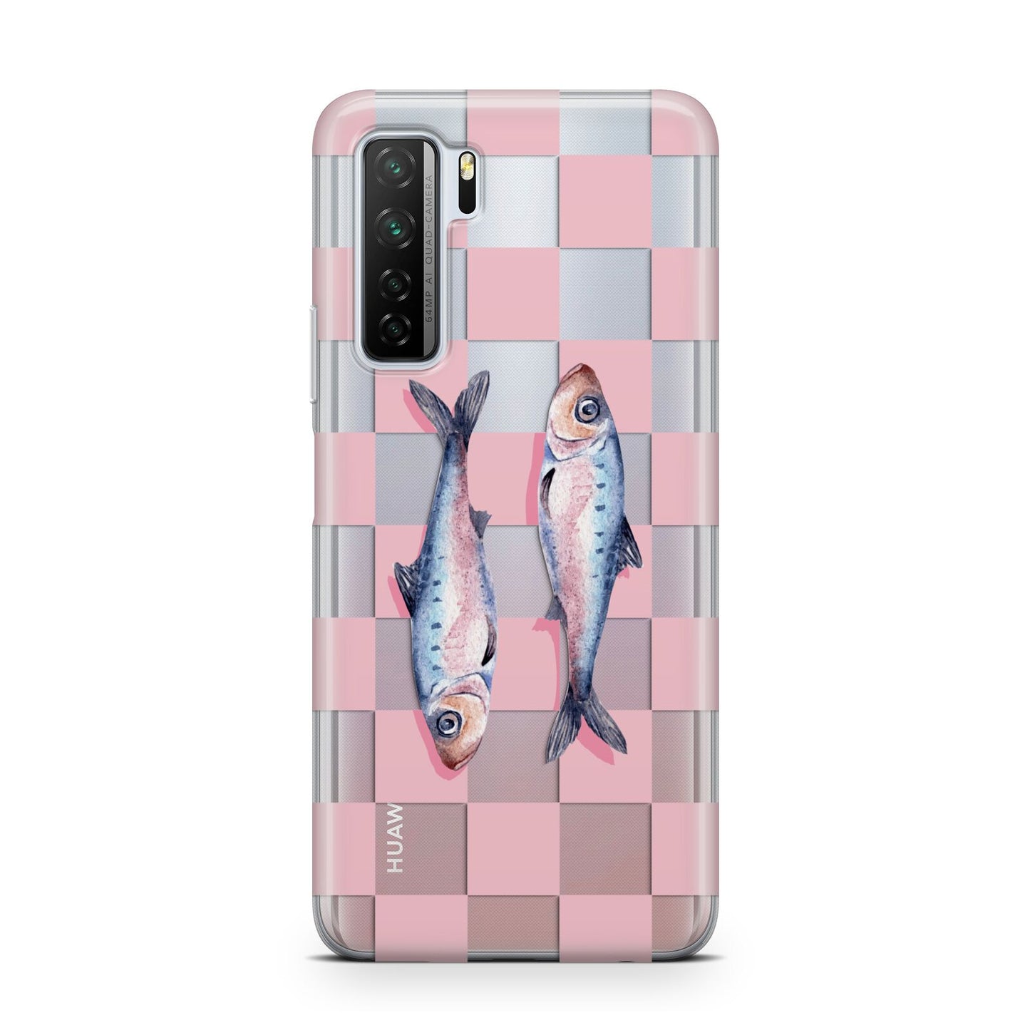 Pink Checkerboard Sardines Huawei P40 Lite 5G Phone Case