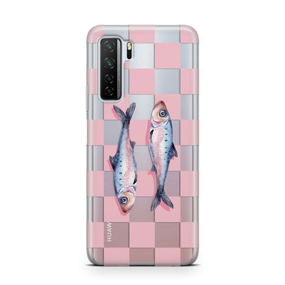 Pink Checkerboard Sardines Huawei P40 Lite 5G Phone Case