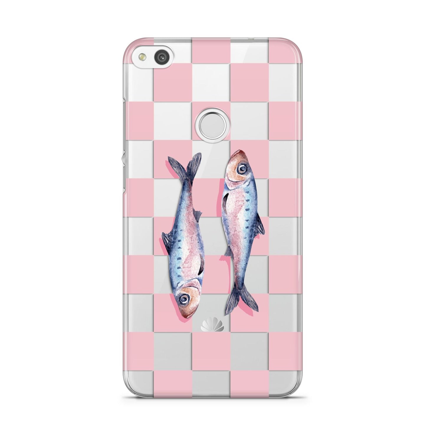 Pink Checkerboard Sardines Huawei P8 Lite Case