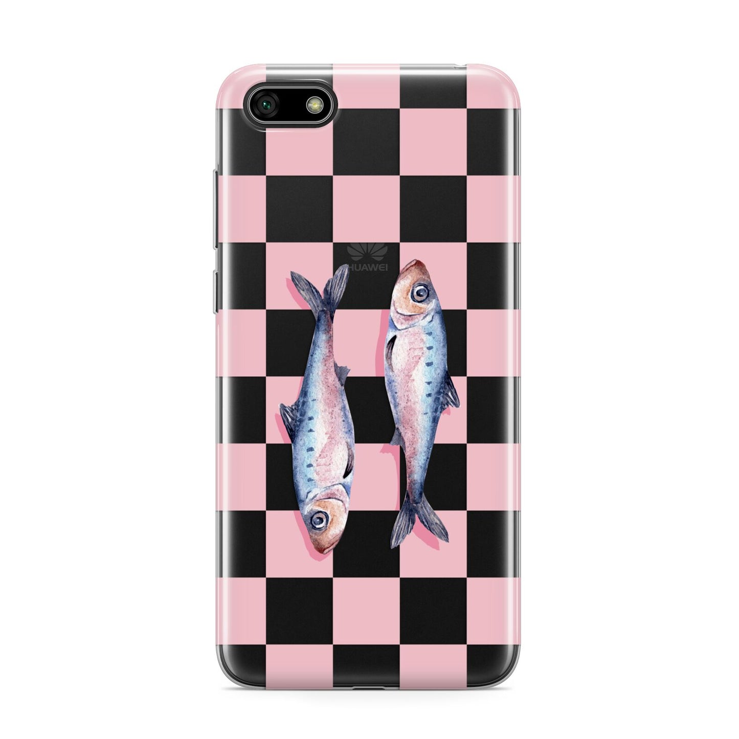 Pink Checkerboard Sardines Huawei Y5 Prime 2018 Phone Case