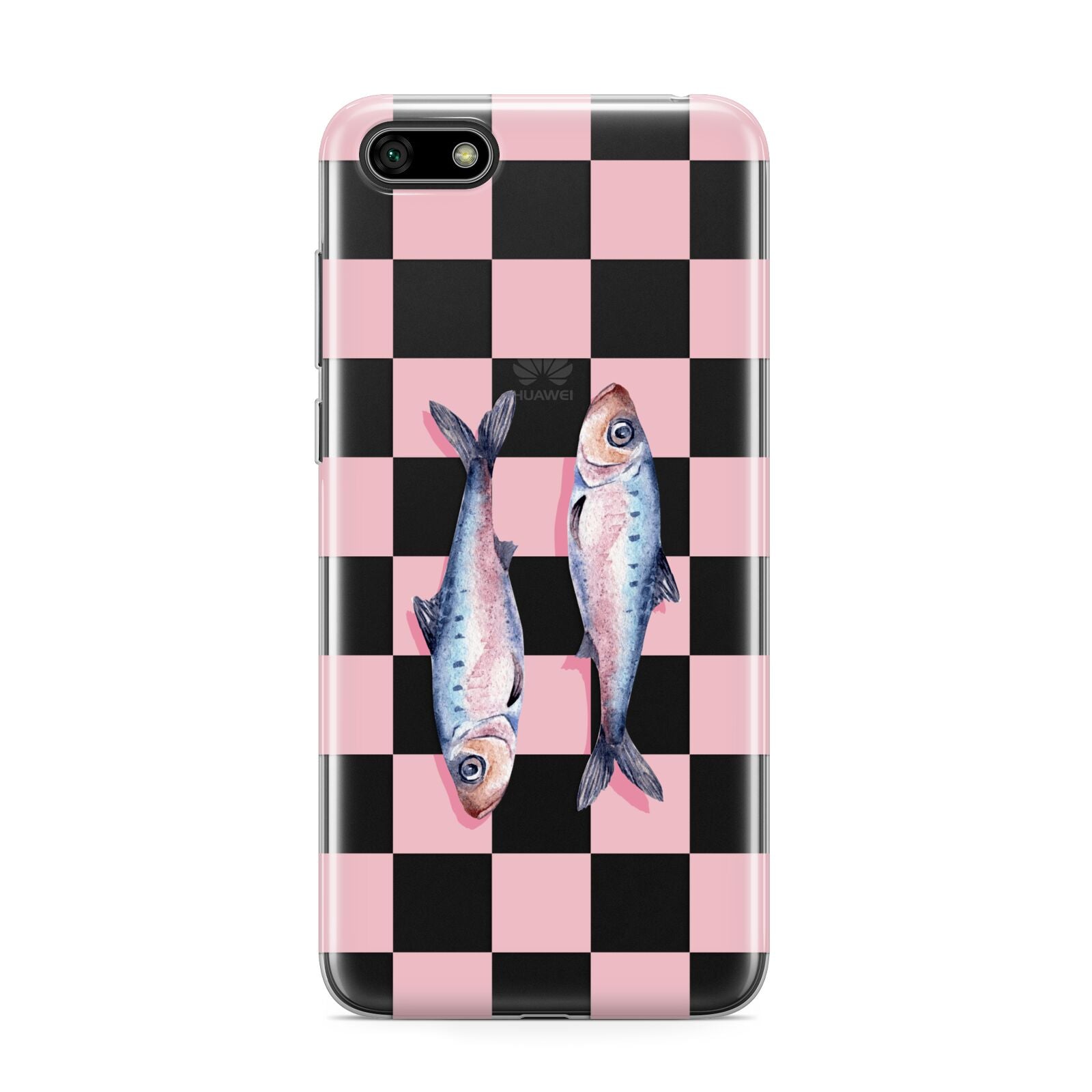 Pink Checkerboard Sardines Huawei Y5 Prime 2018 Phone Case