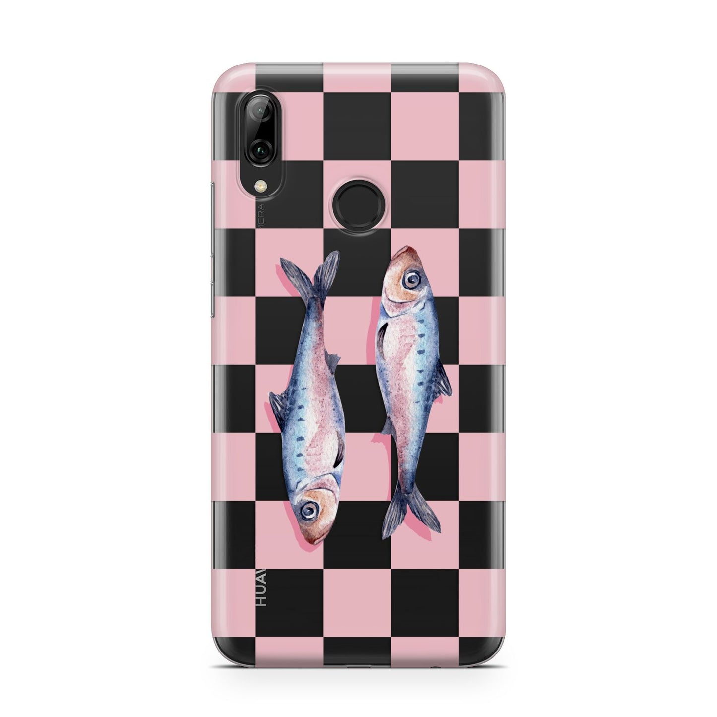 Pink Checkerboard Sardines Huawei Y7 2019