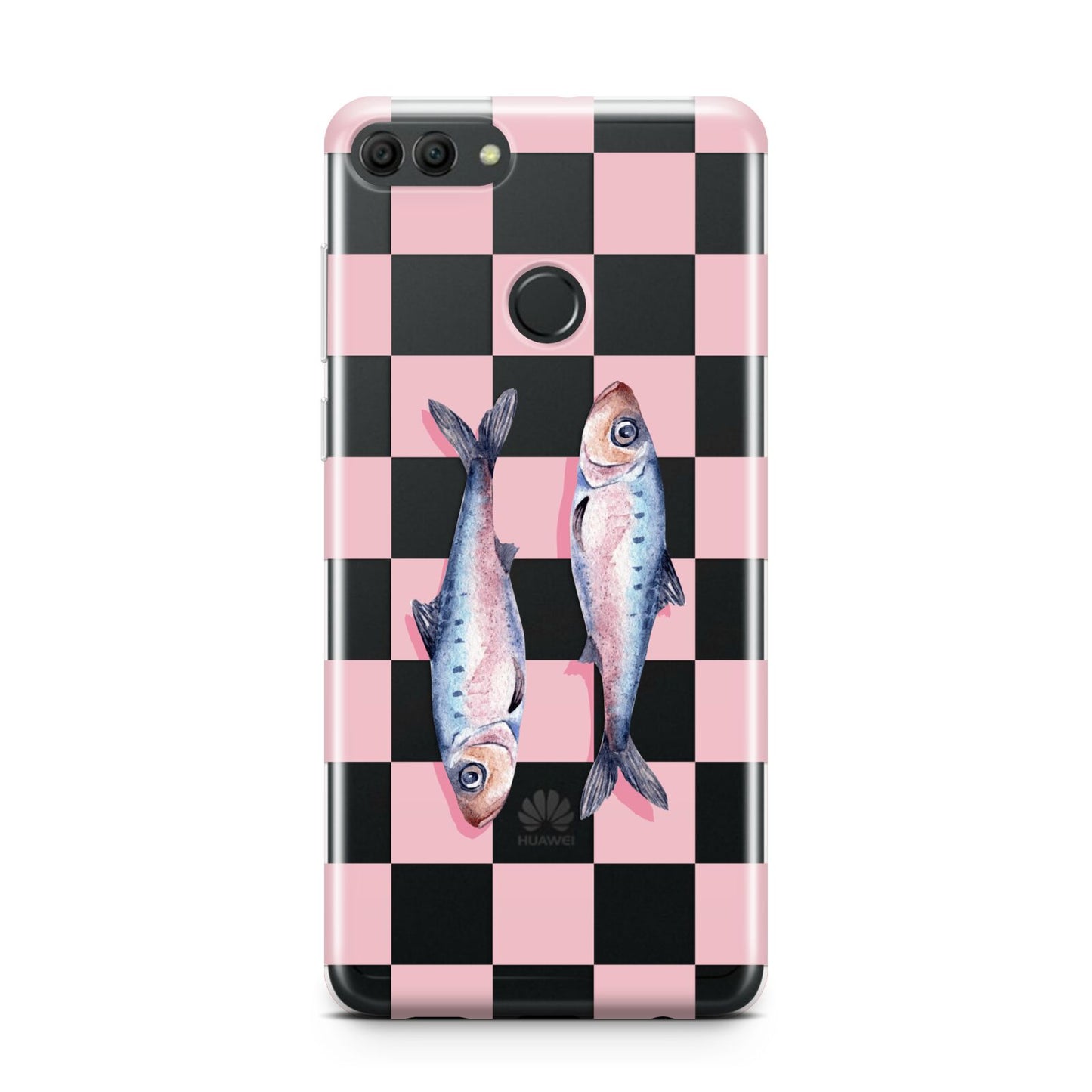 Pink Checkerboard Sardines Huawei Y9 2018