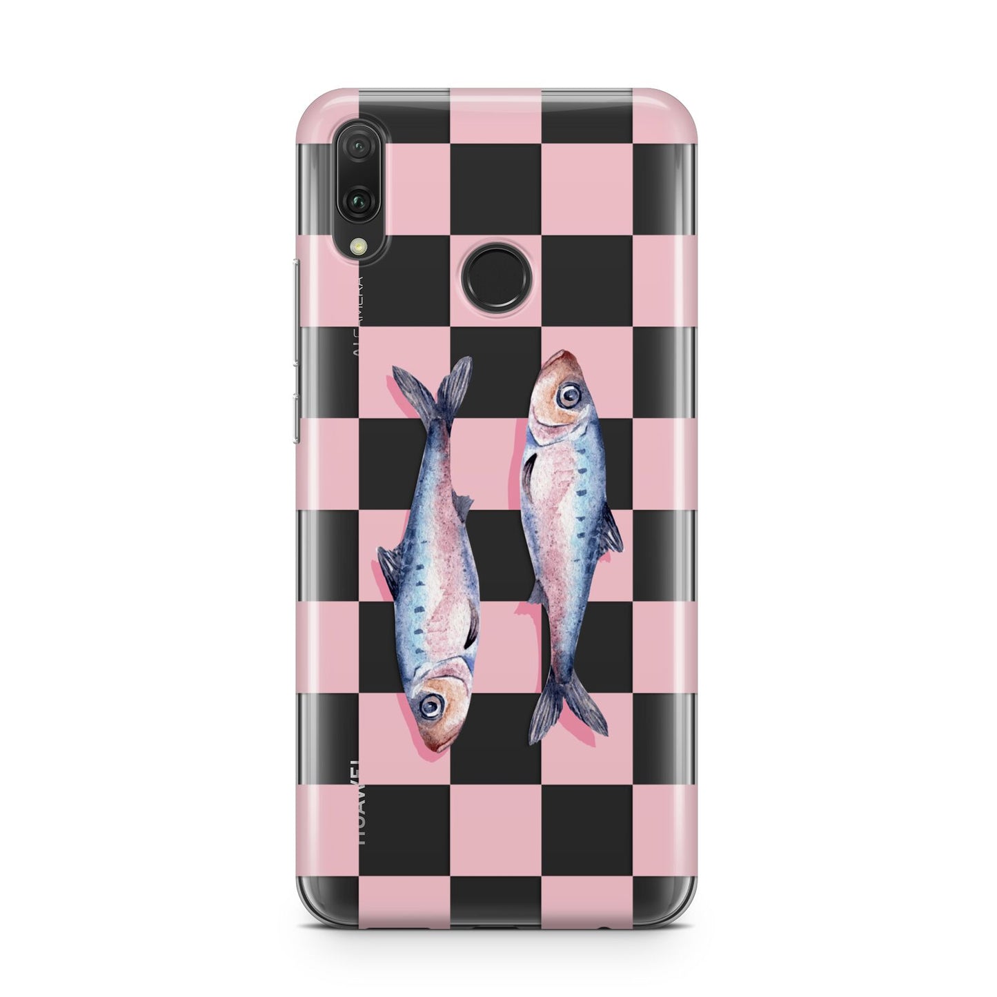 Pink Checkerboard Sardines Huawei Y9 2019