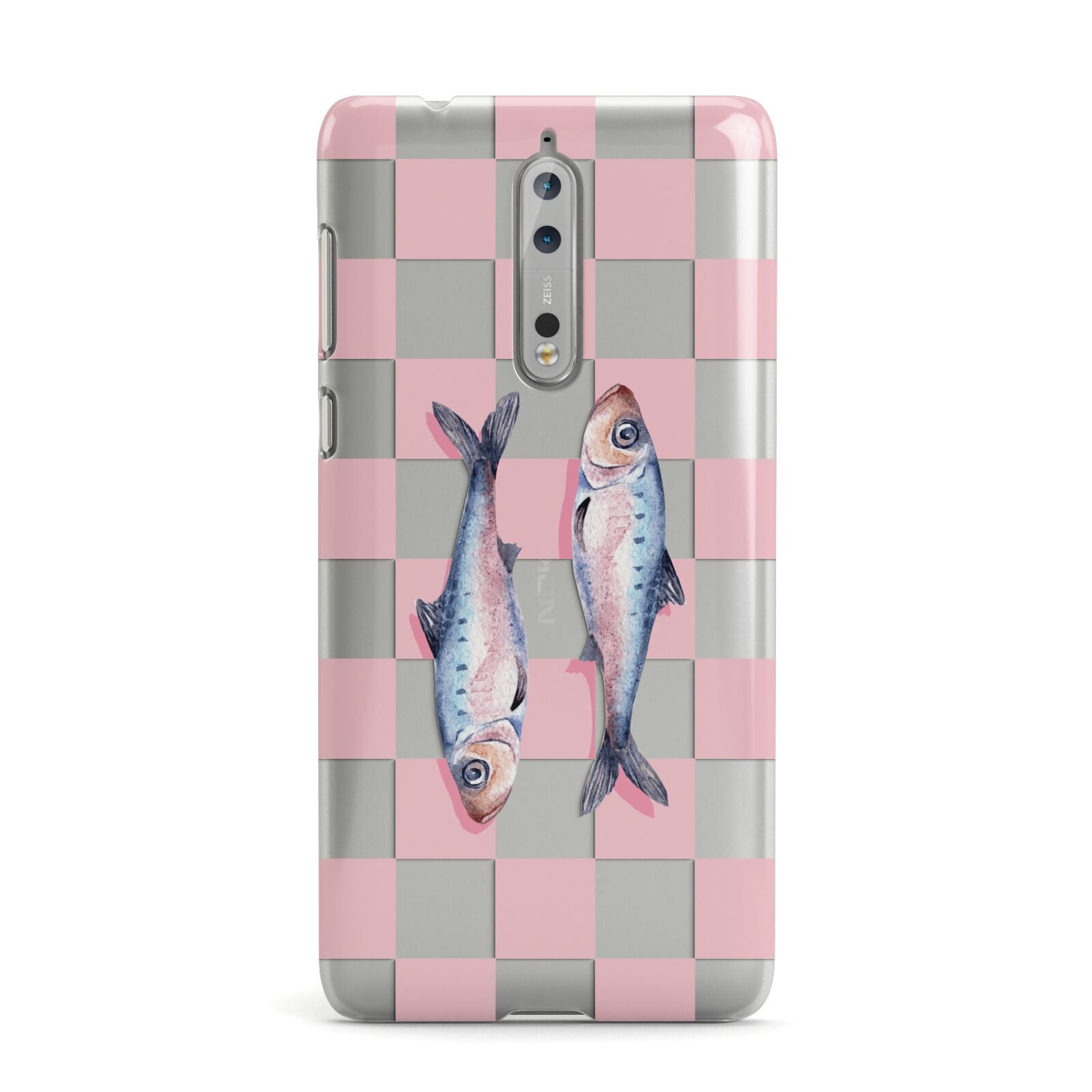 Pink Checkerboard Sardines Nokia Case