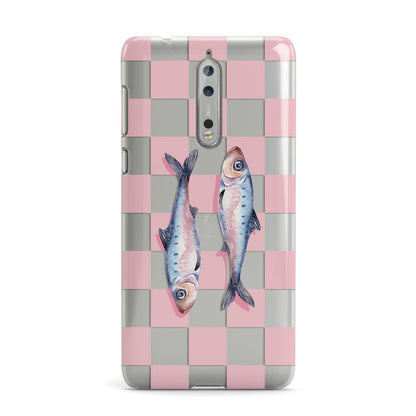 Pink Checkerboard Sardines Nokia Case